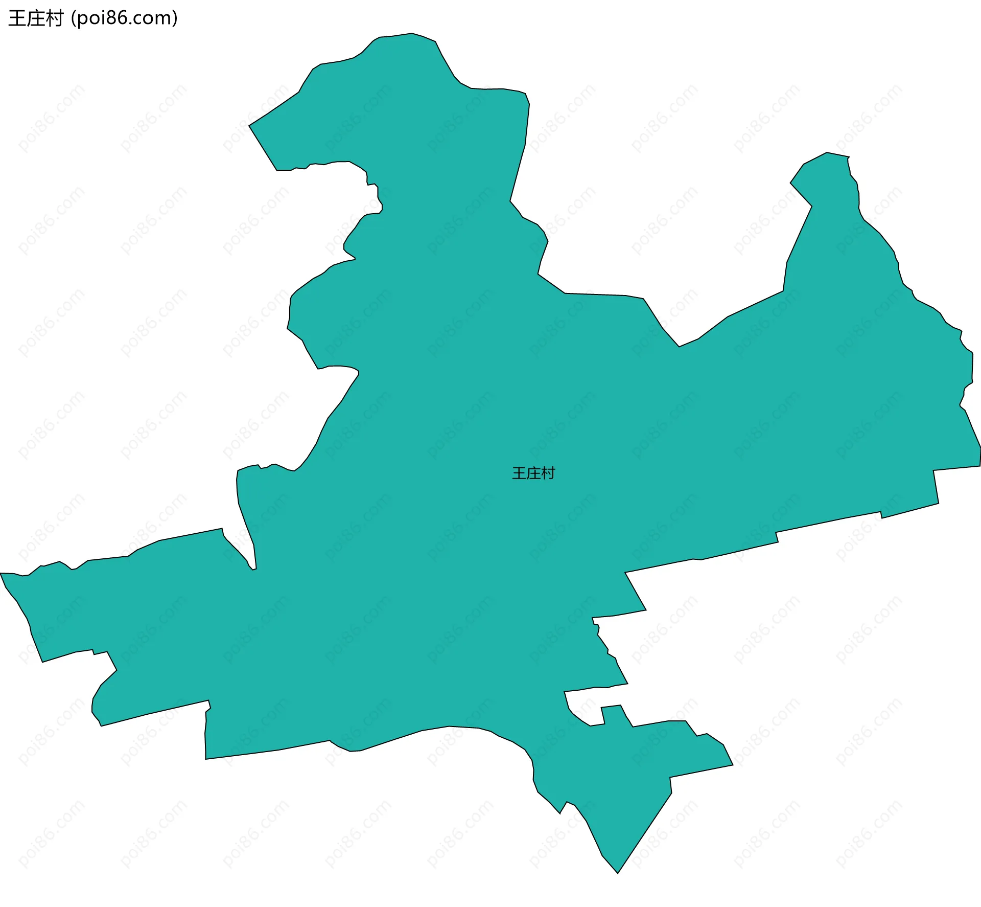 王庄村边界地图