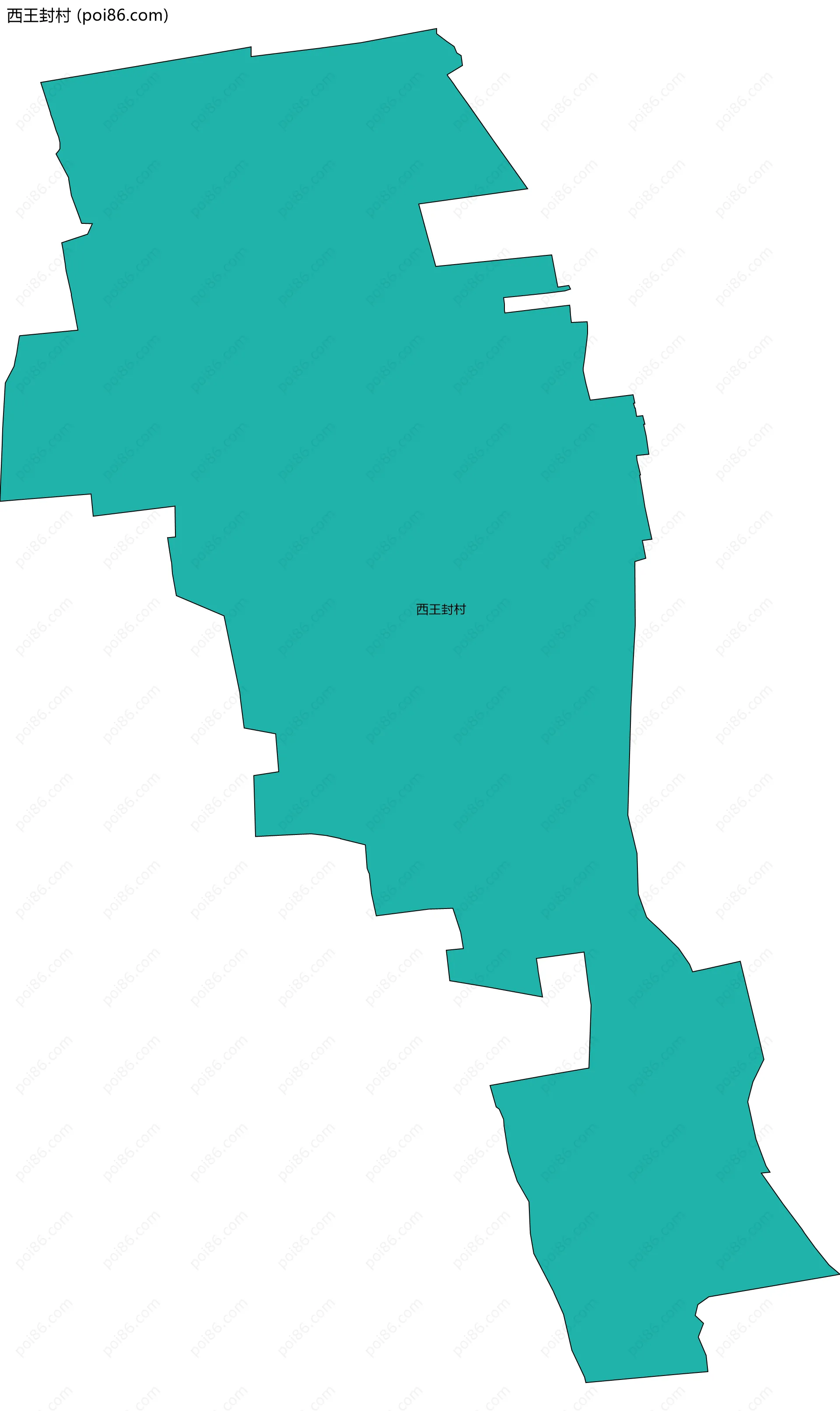 西王封村边界地图