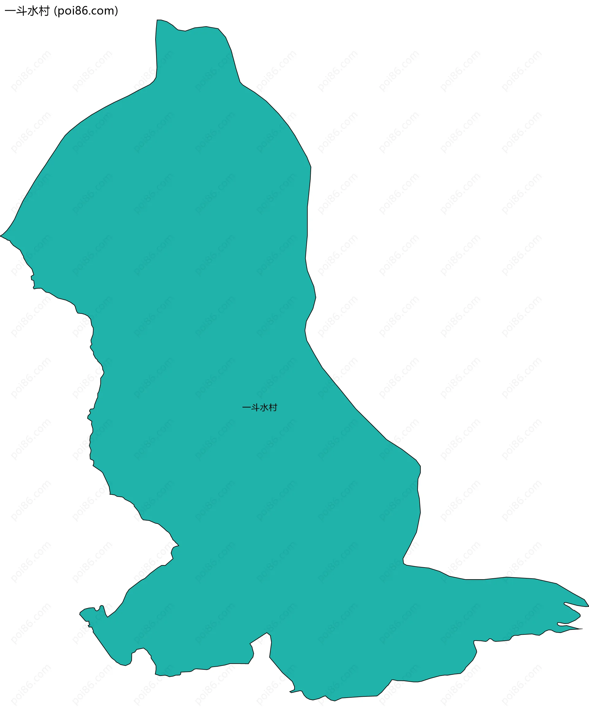 一斗水村边界地图