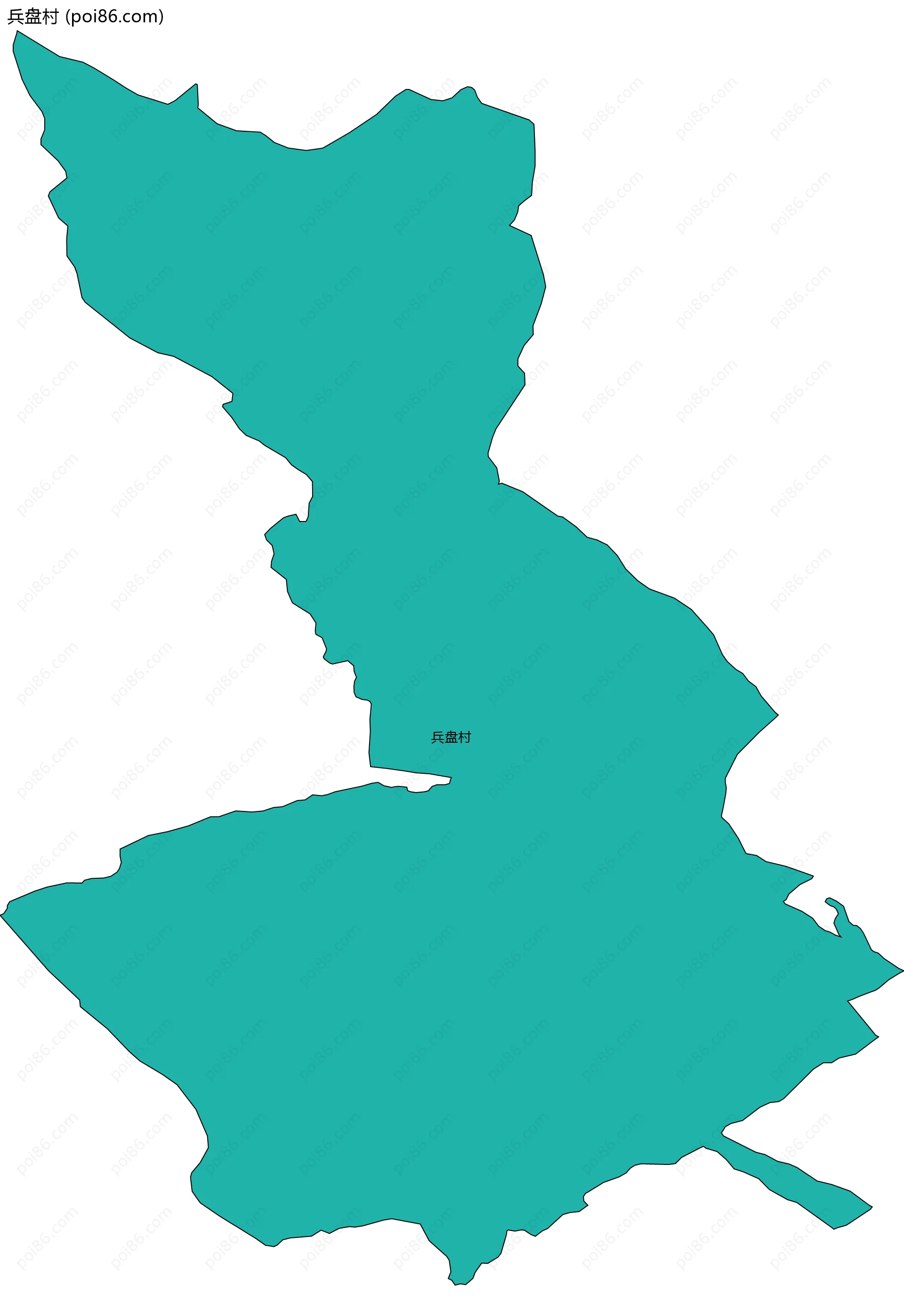 兵盘村边界地图