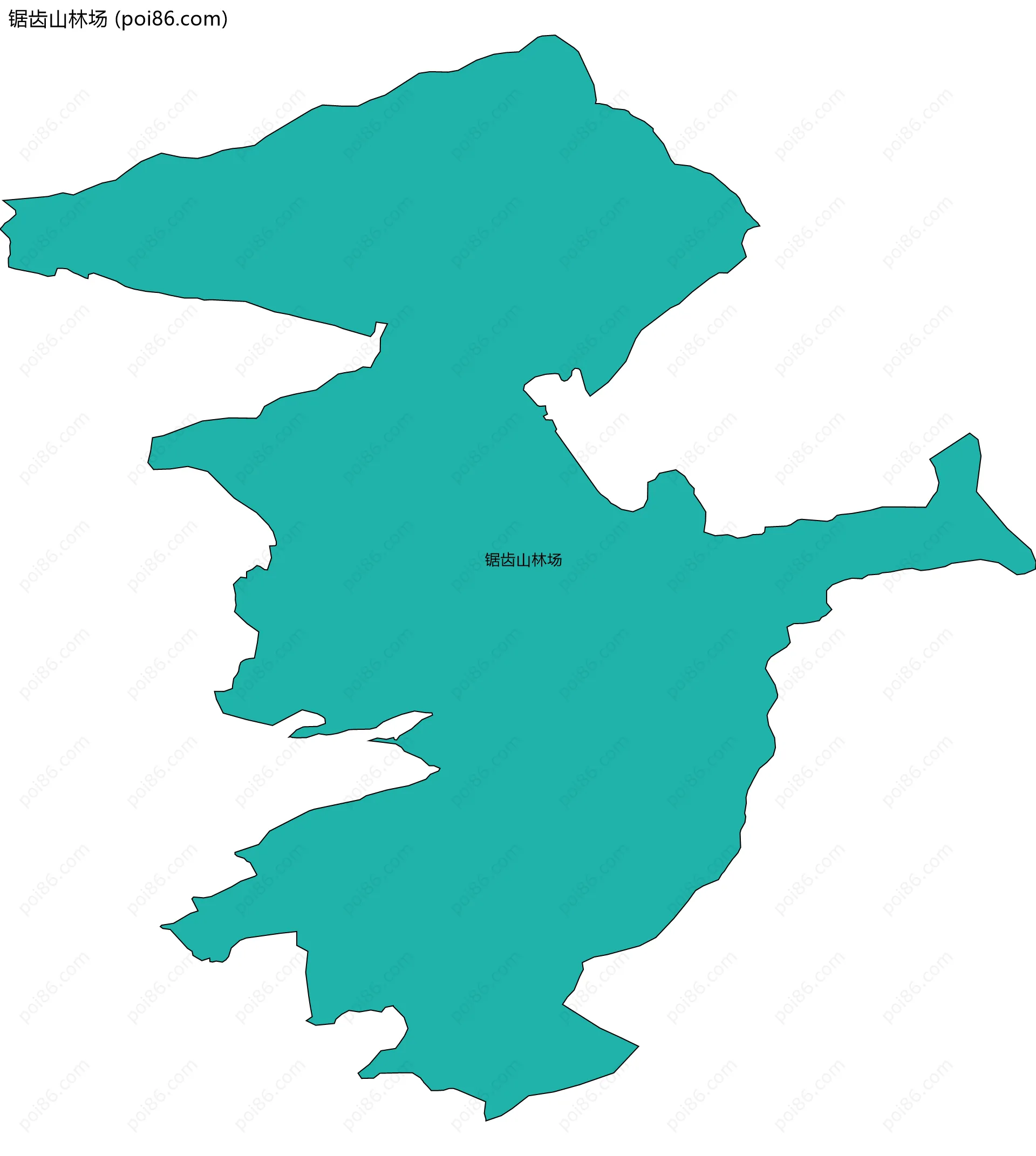 锯齿山林场边界地图