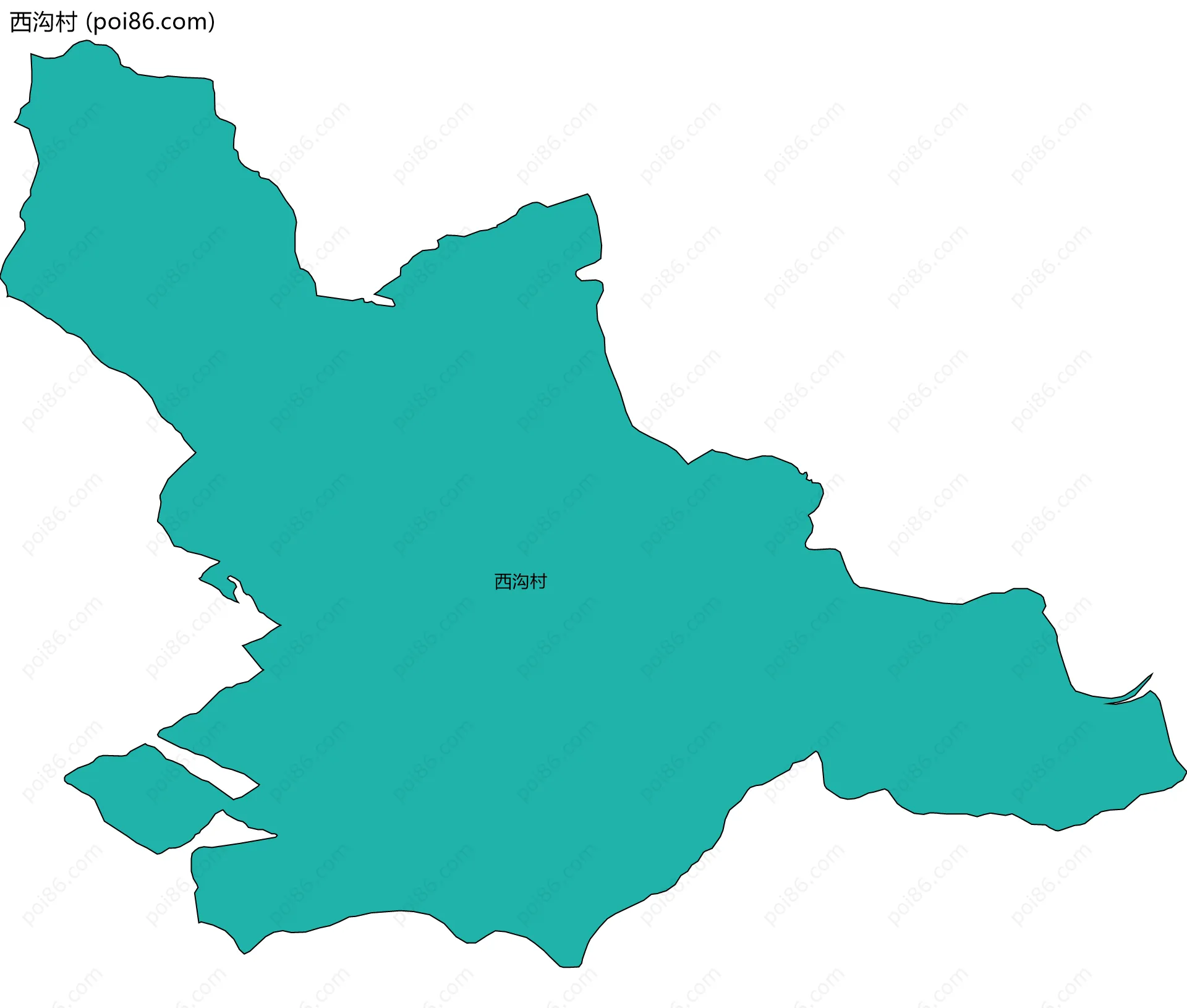 西沟村边界地图