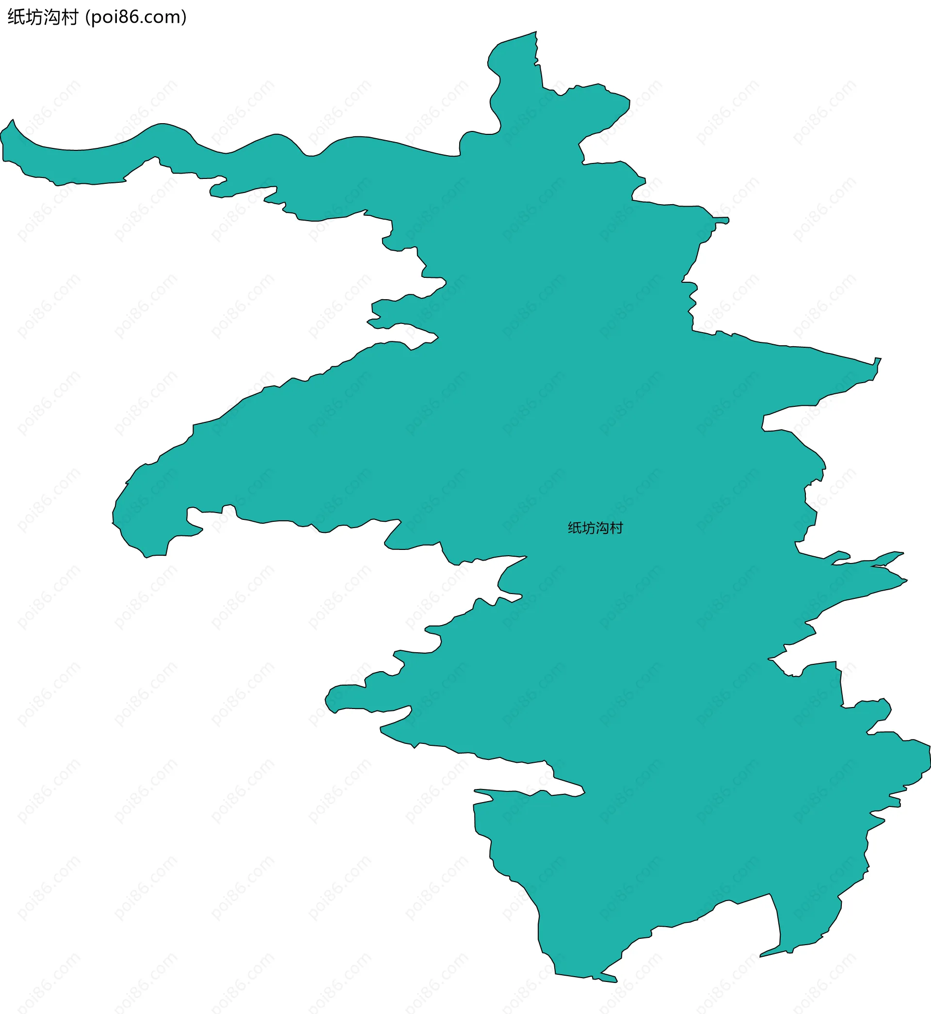 纸坊沟村边界地图