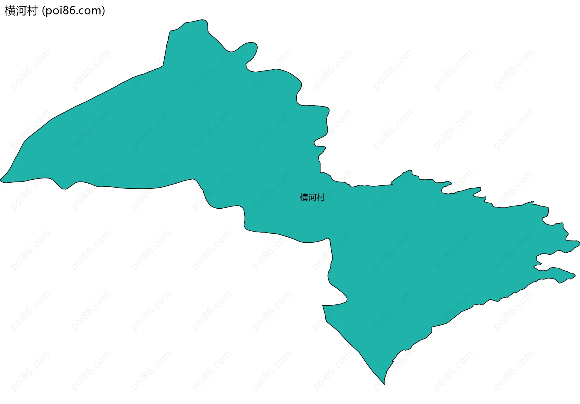 横河村边界地图