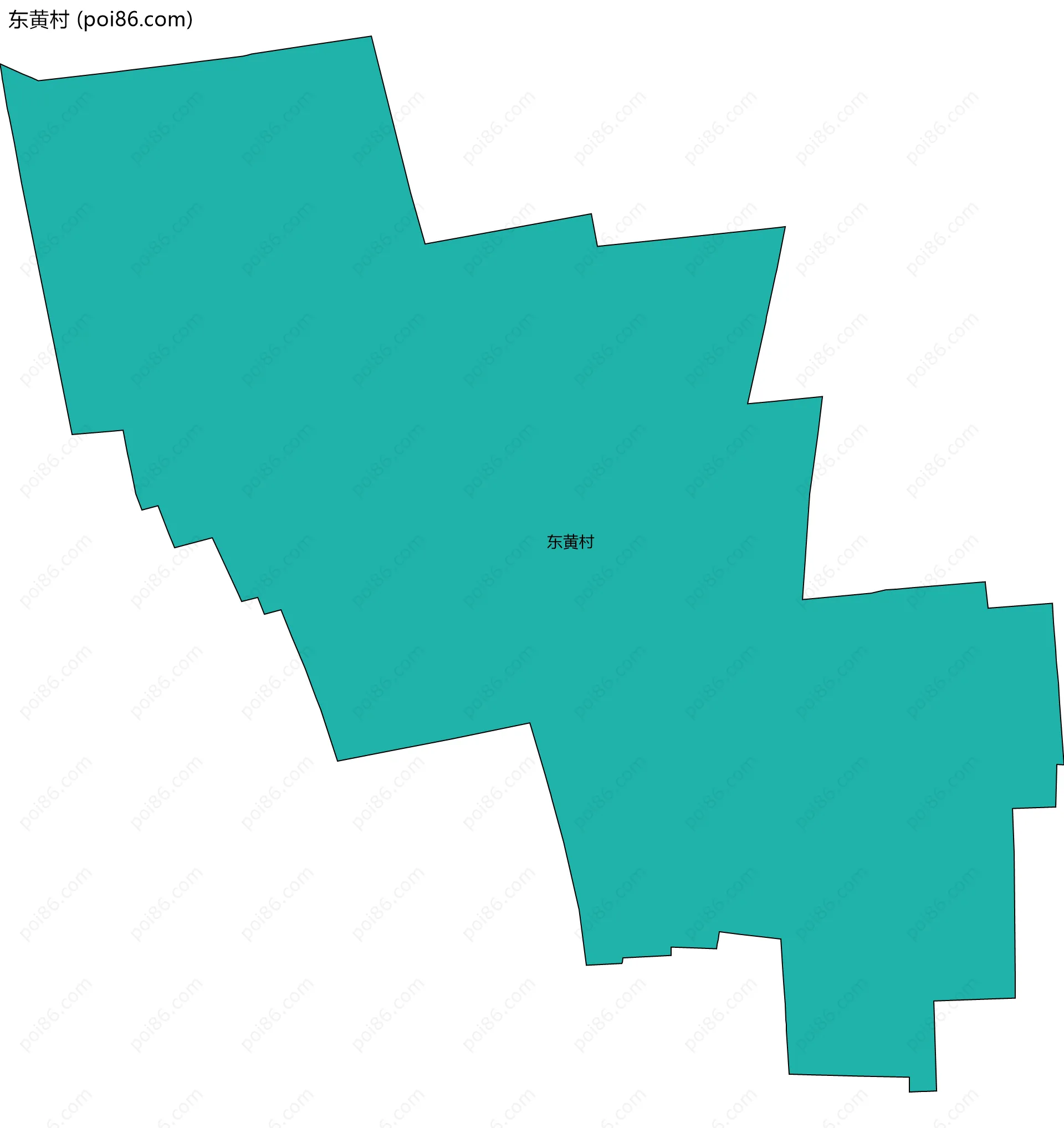 东黄村边界地图