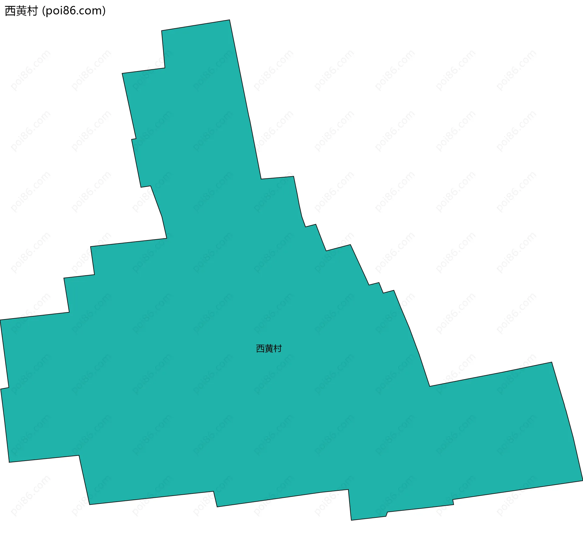 西黄村边界地图