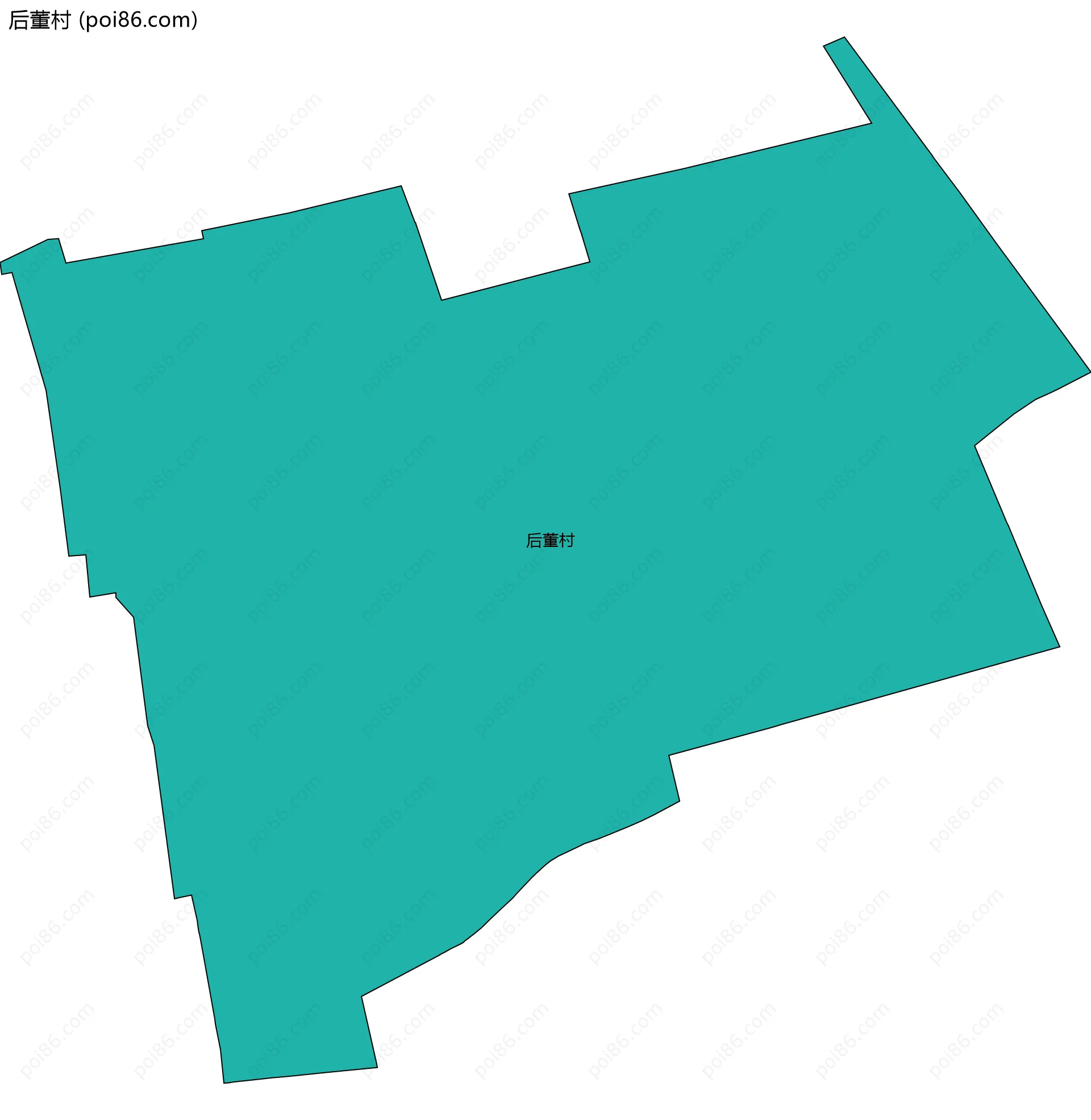 后董村边界地图