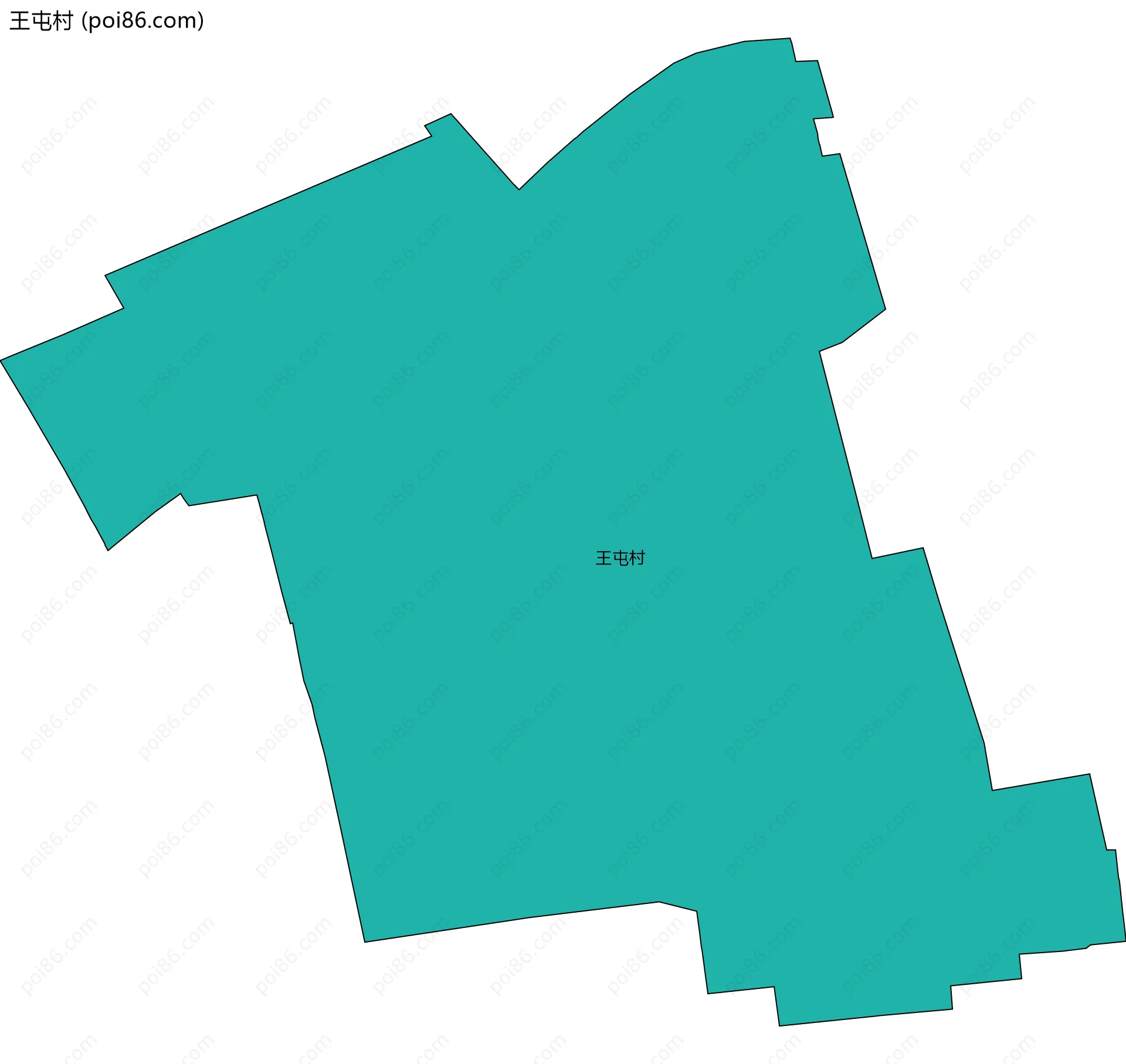 王屯村边界地图