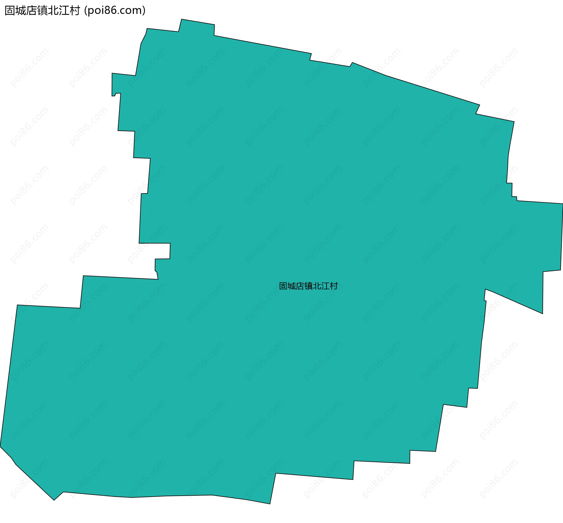 固城店镇北江村边界地图