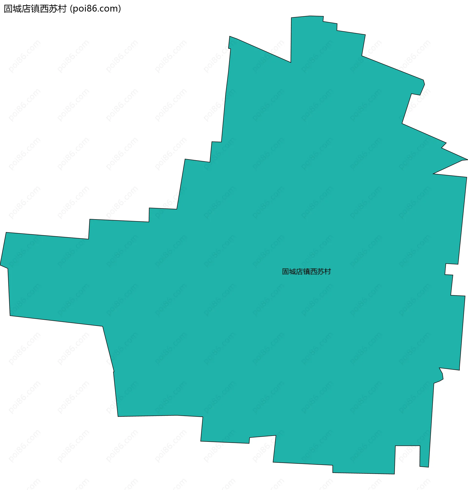 固城店镇西苏村边界地图