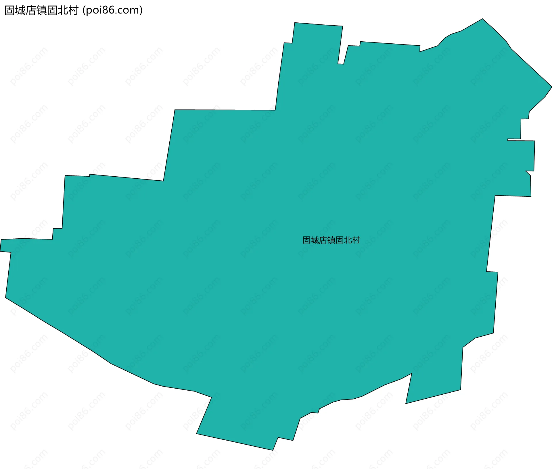 固城店镇固北村边界地图