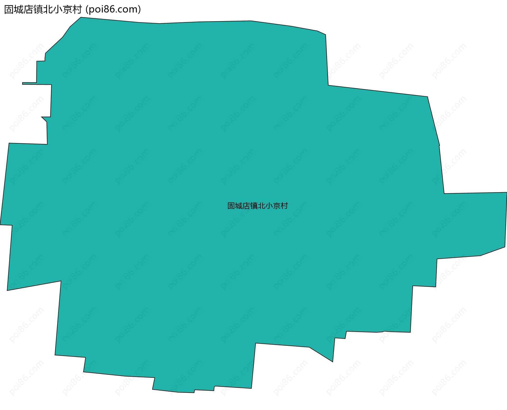 固城店镇北小京村边界地图