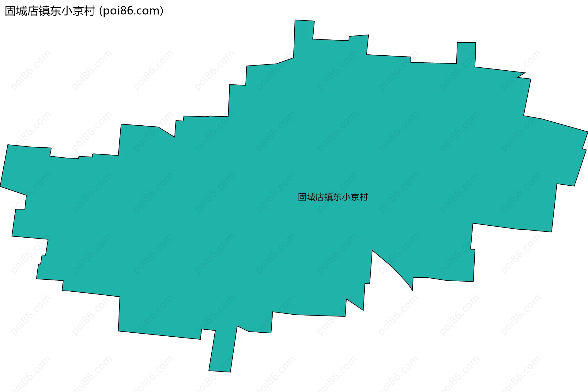 固城店镇东小京村边界地图