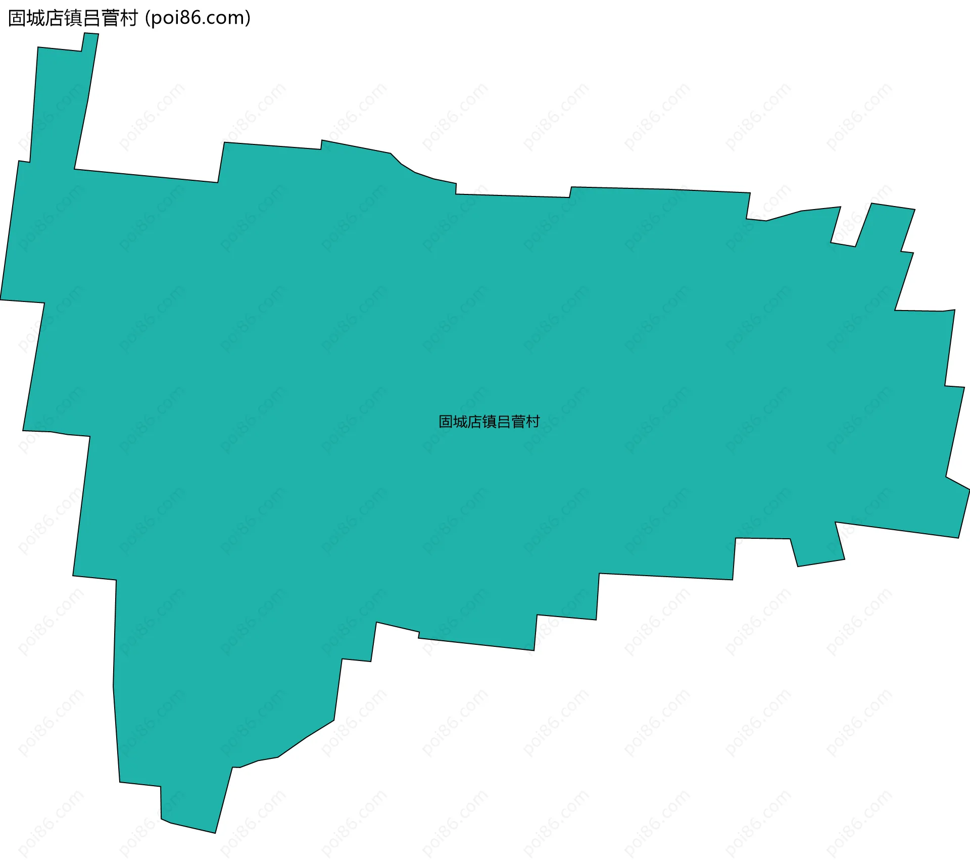 固城店镇吕菅村边界地图