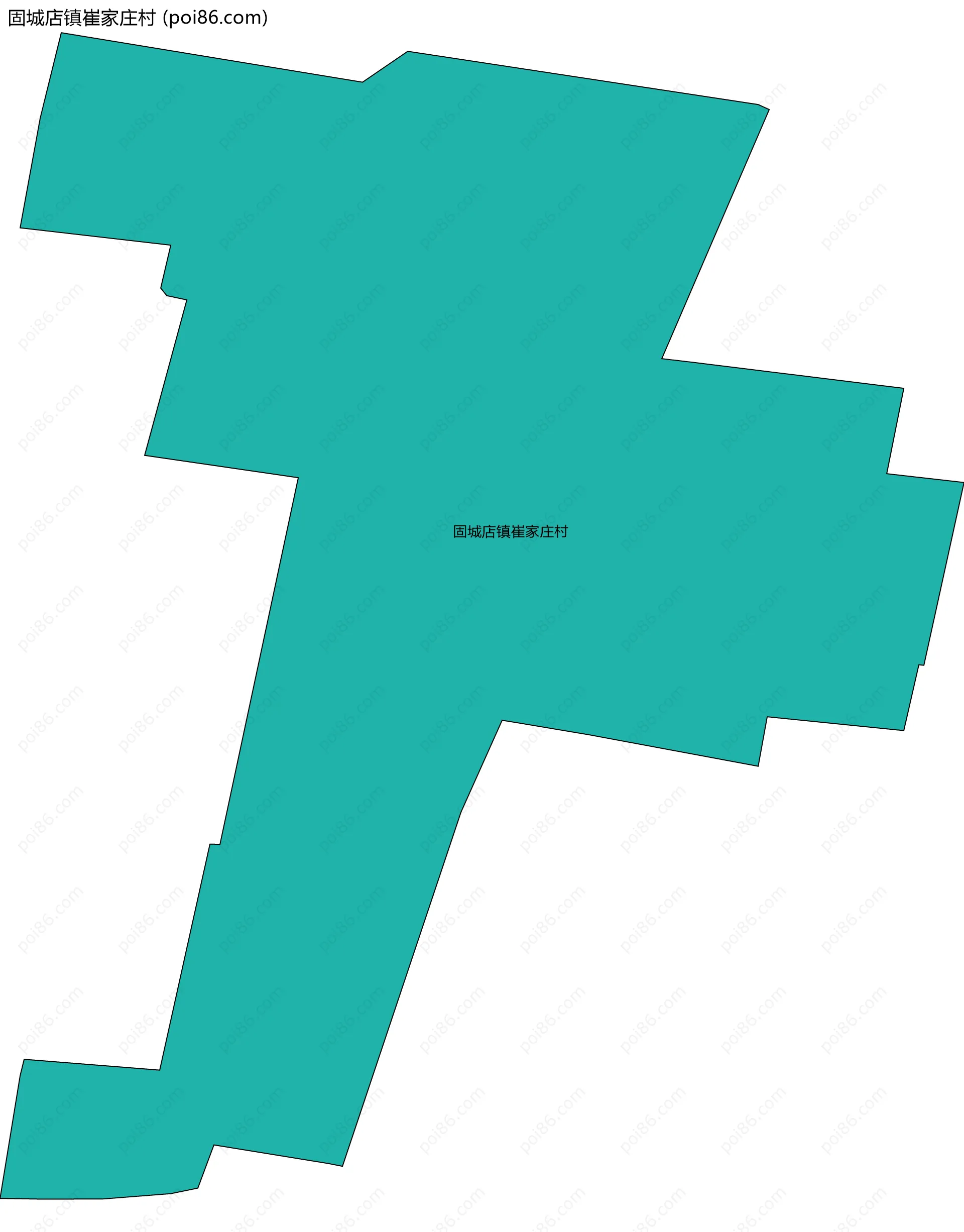 固城店镇崔家庄村边界地图
