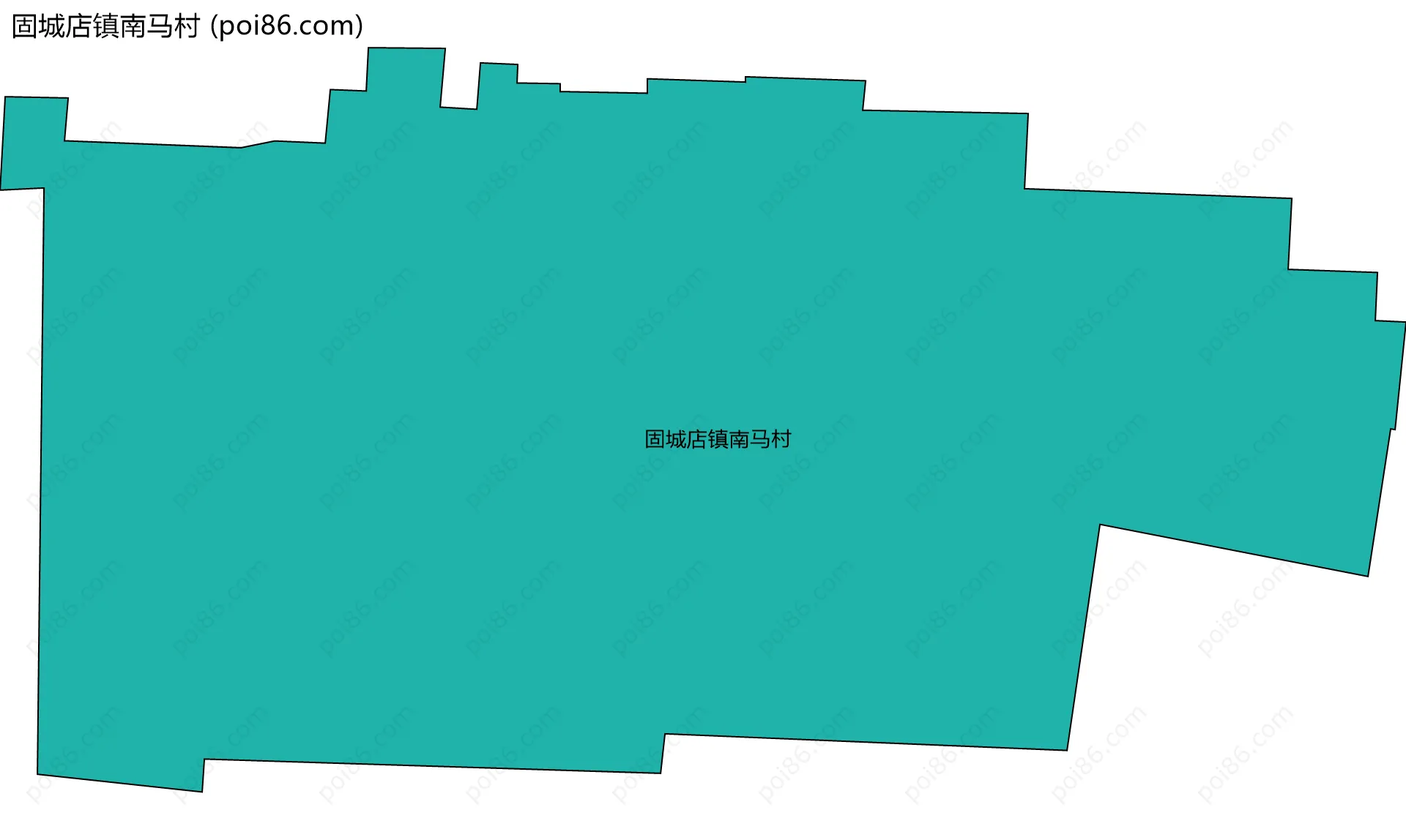 固城店镇南马村边界地图
