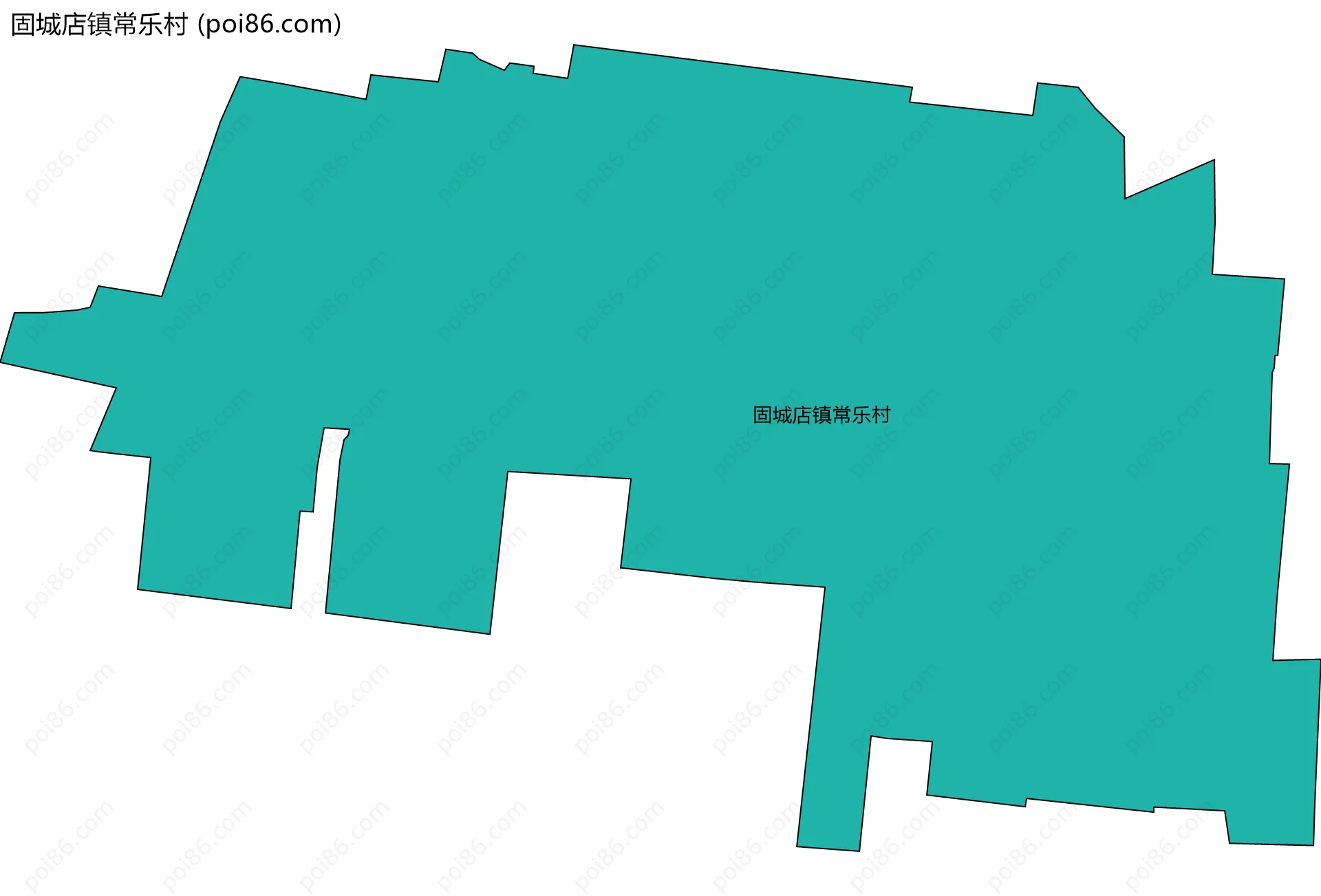 固城店镇常乐村边界地图