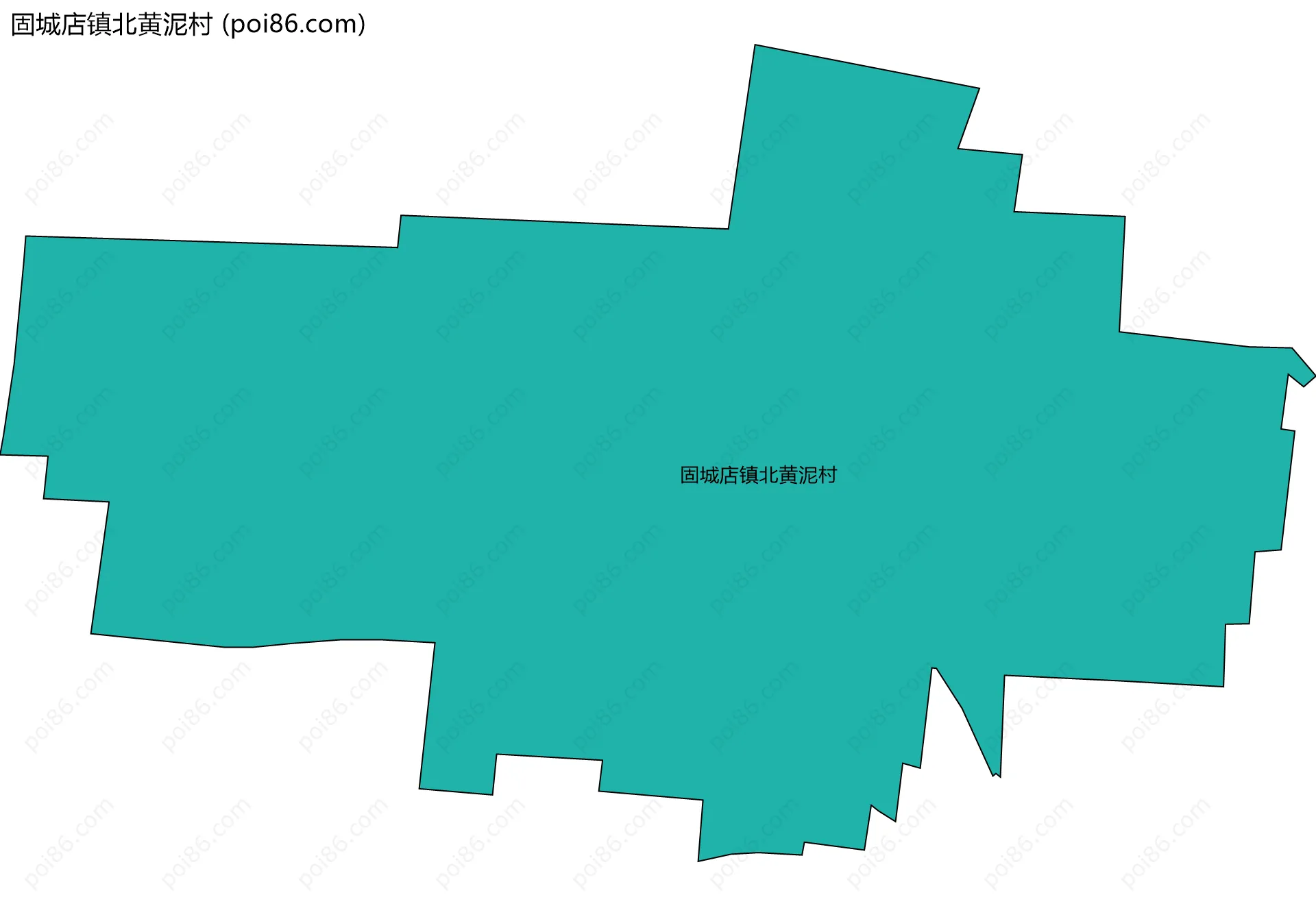 固城店镇北黄泥村边界地图