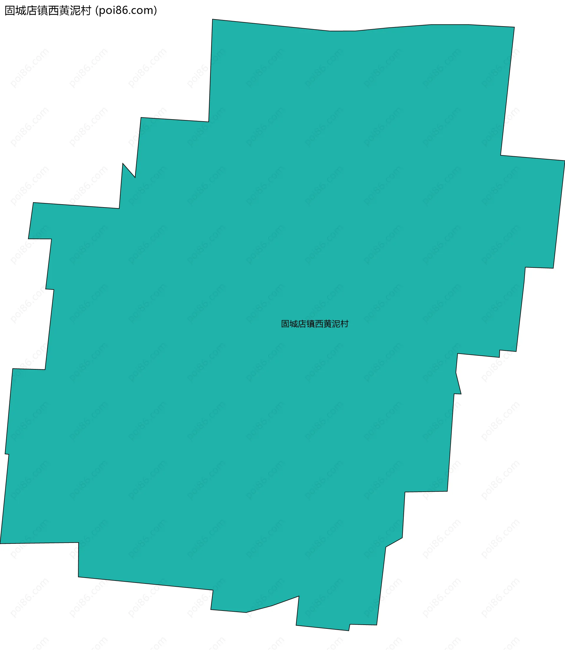 固城店镇西黄泥村边界地图