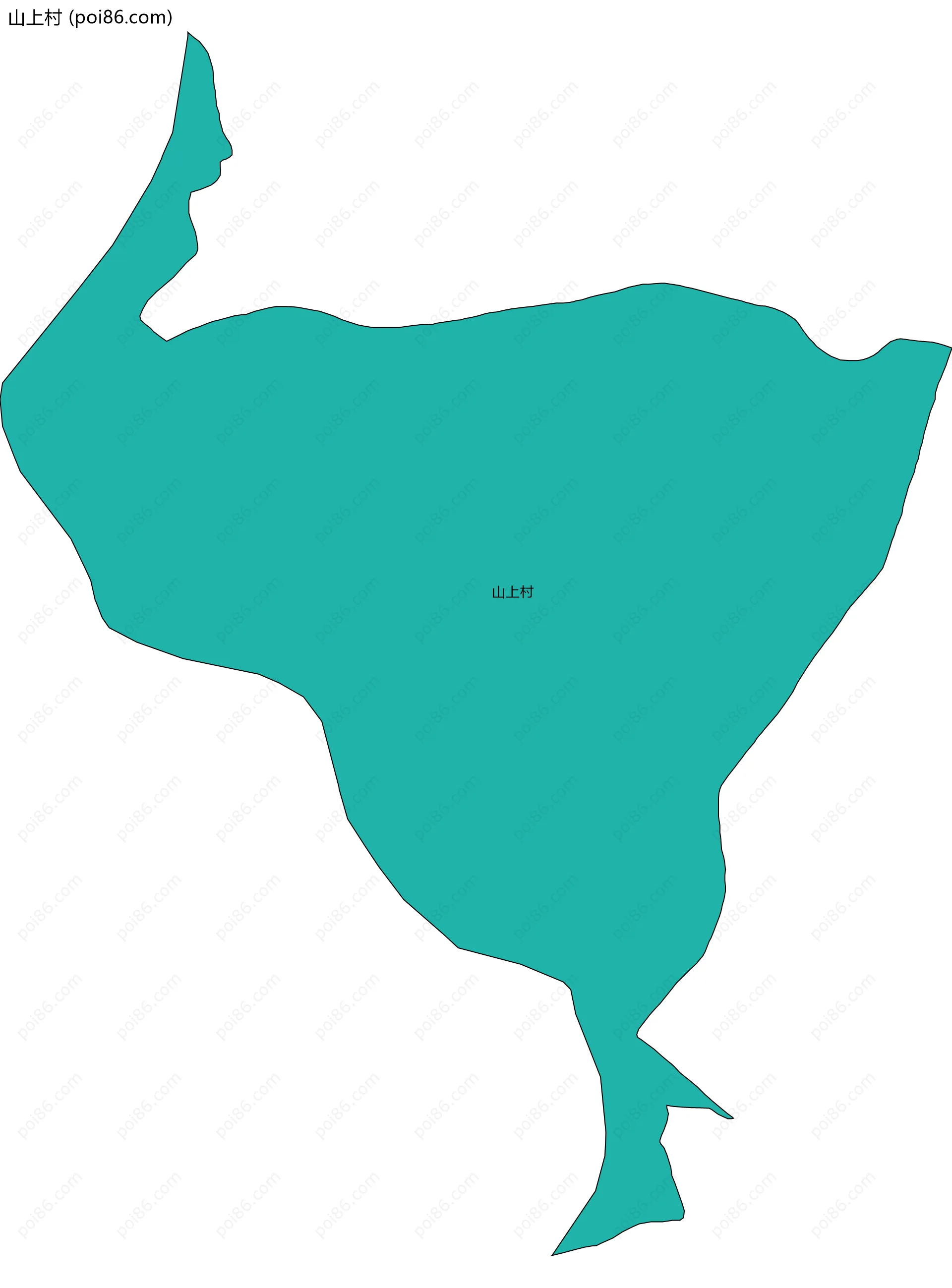 山上村边界地图