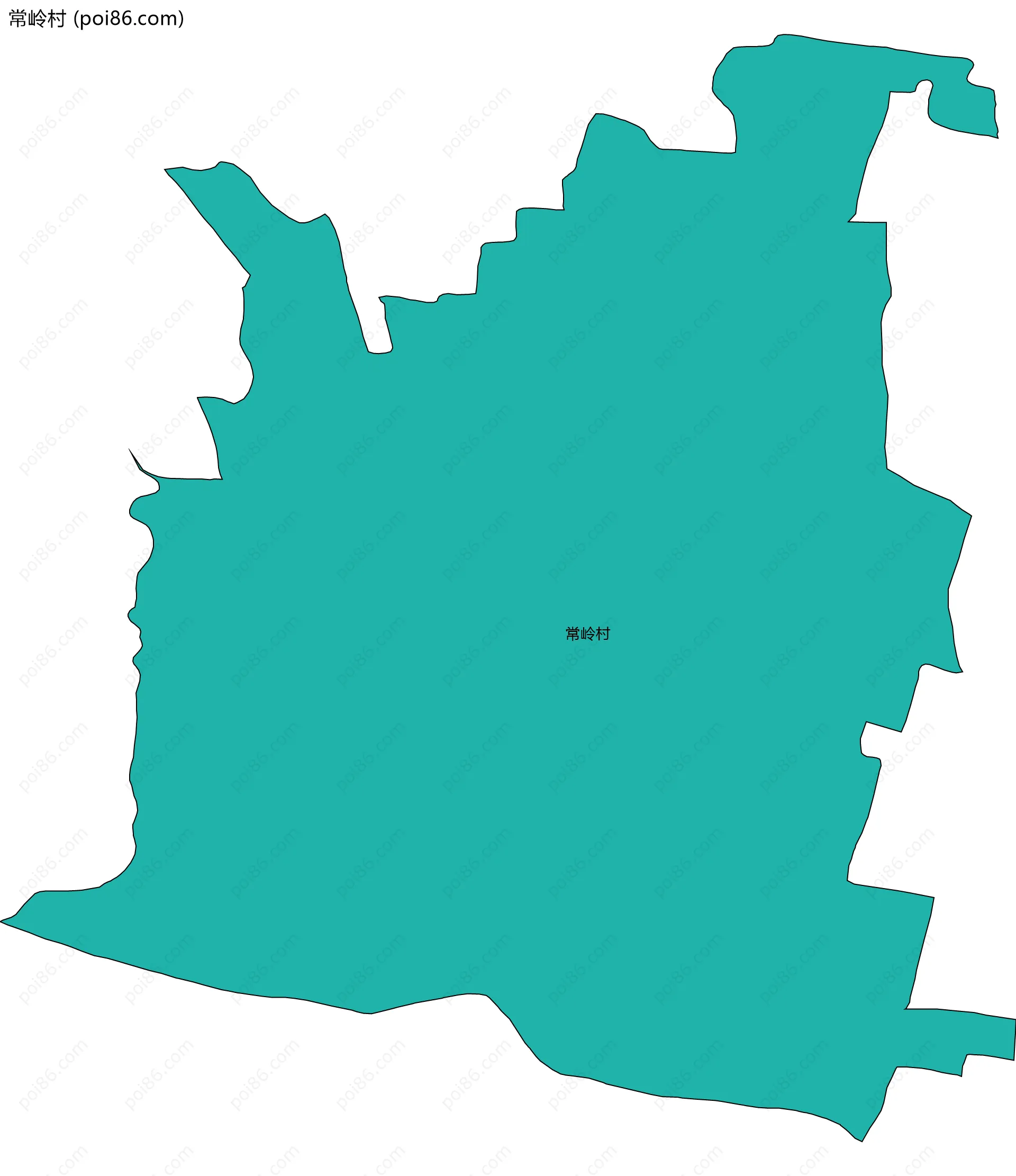 常岭村边界地图