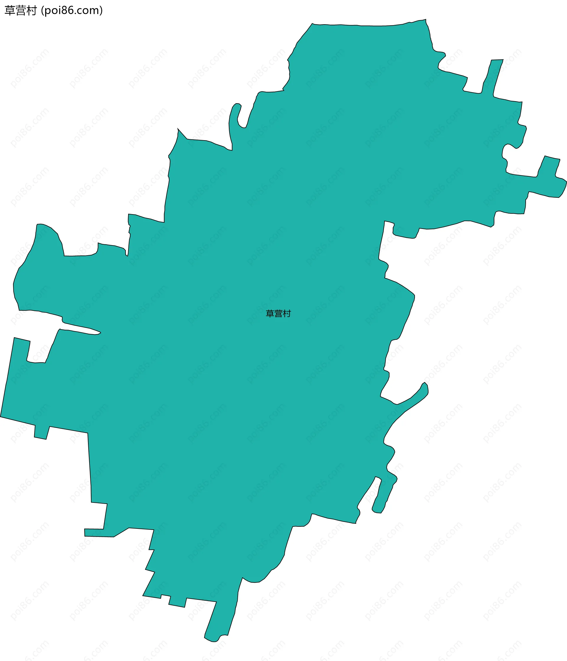 草营村边界地图