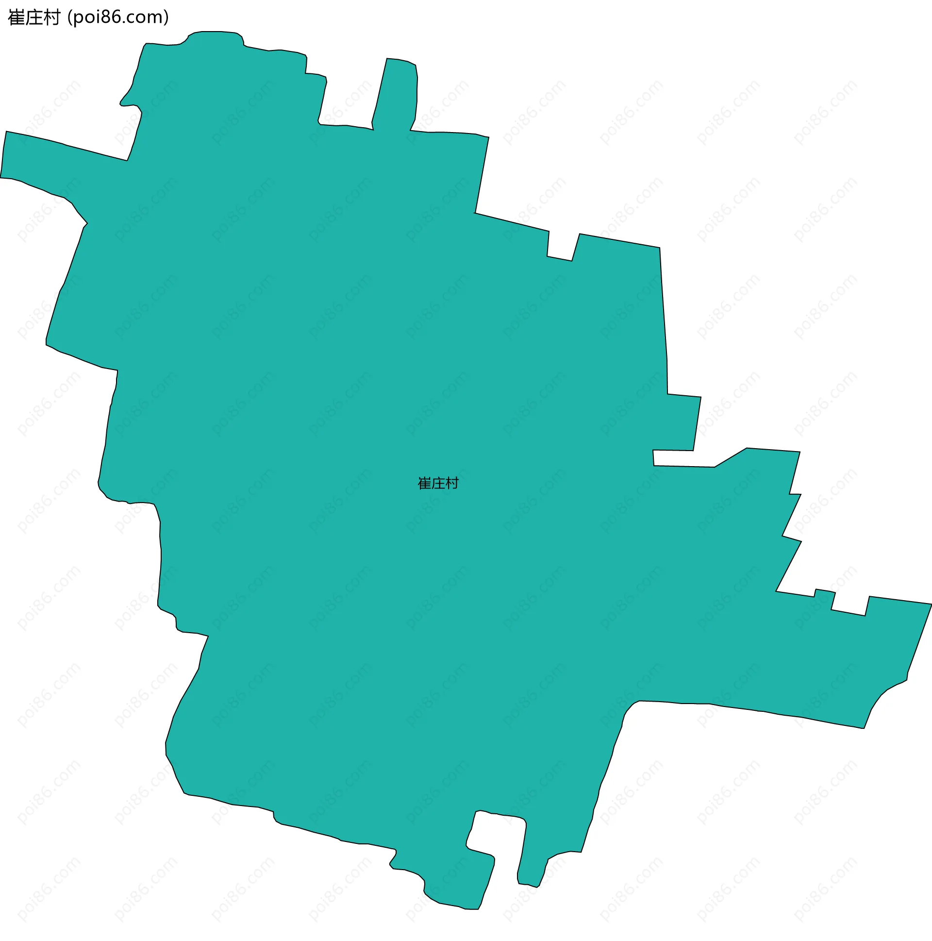 崔庄村边界地图