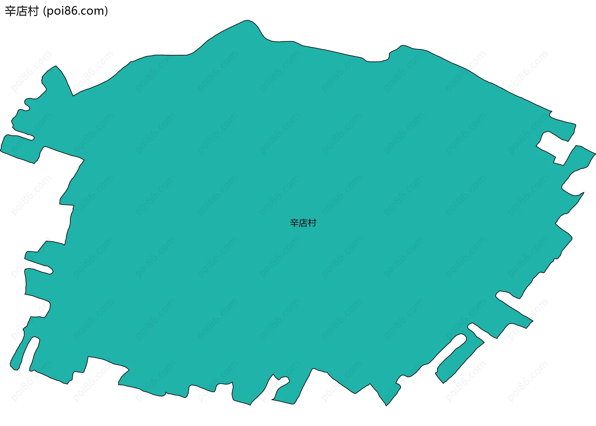 辛店村边界地图