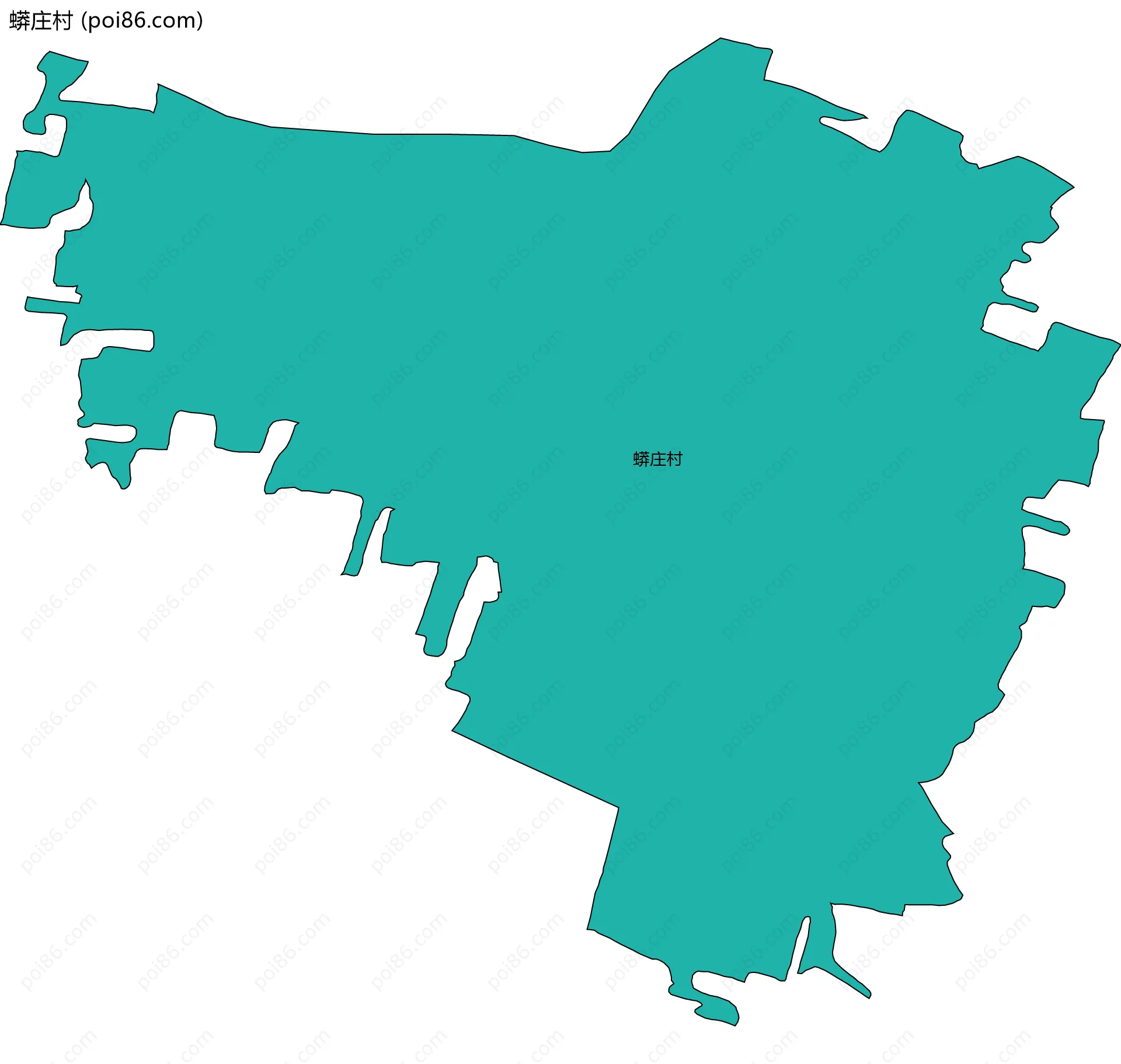 蟒庄村边界地图