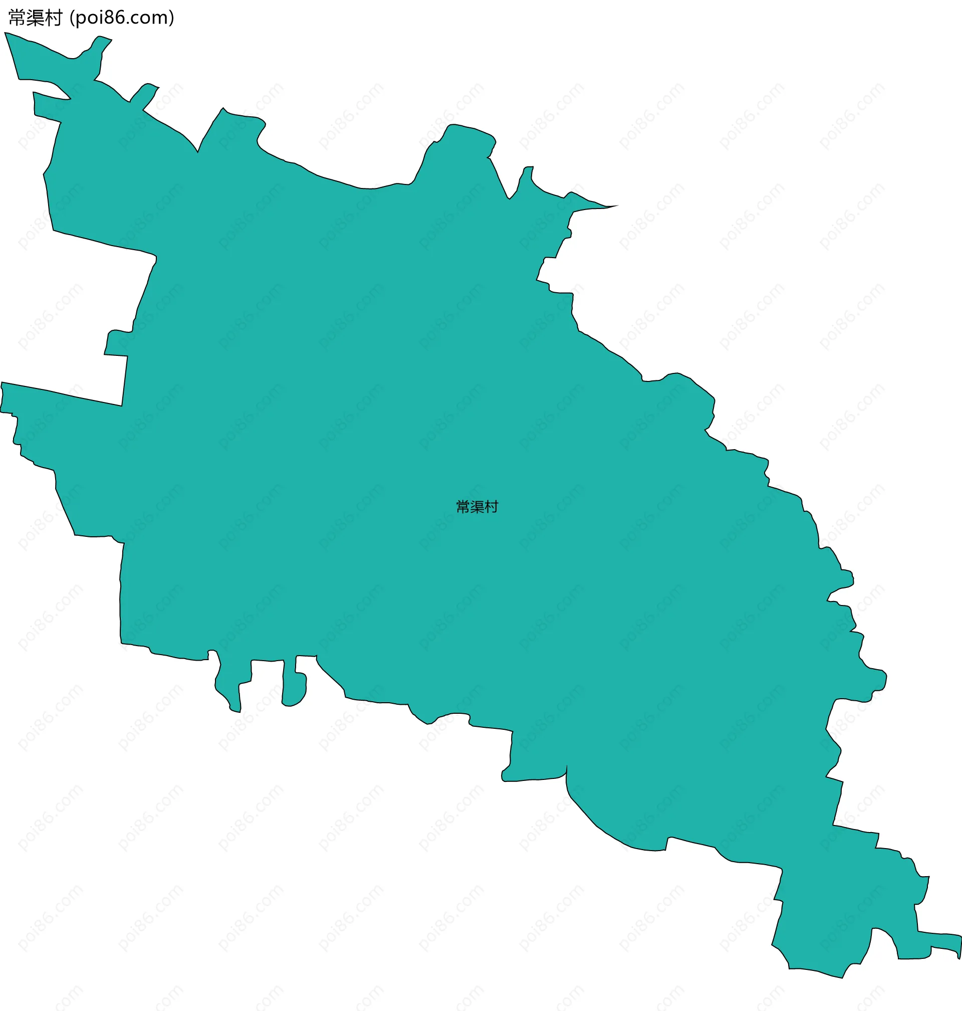 常渠村边界地图