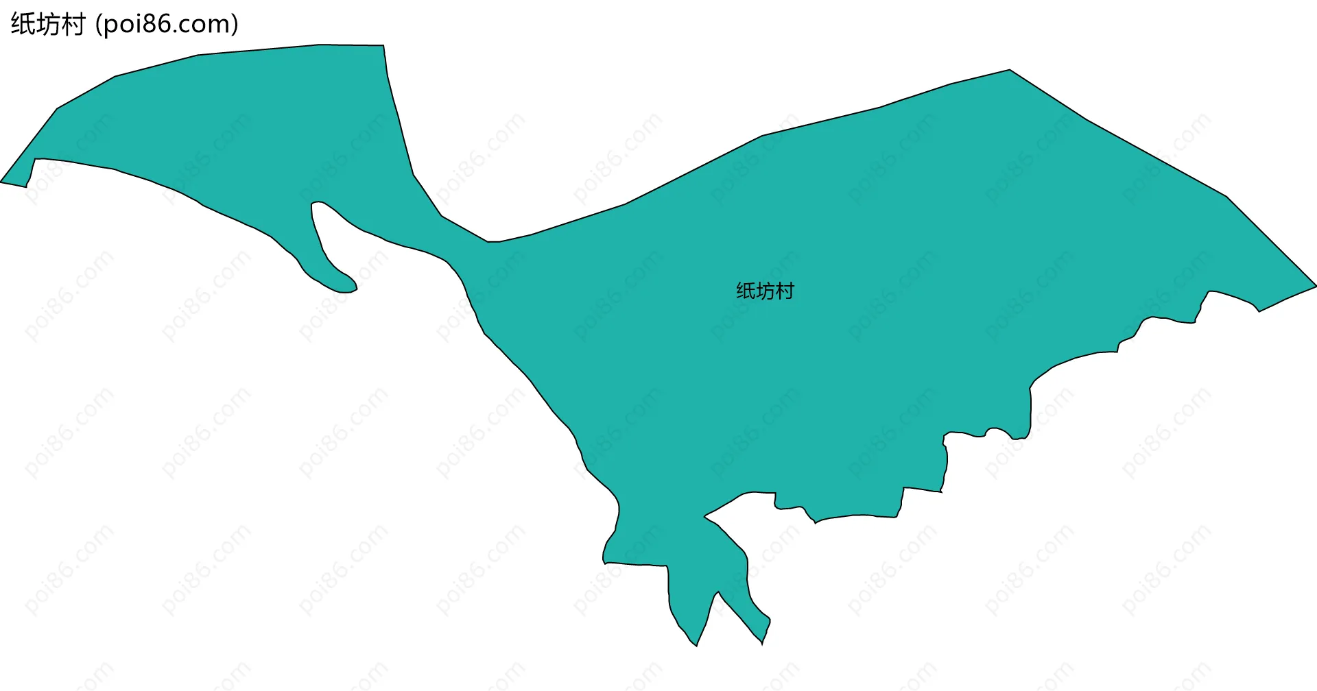 纸坊村边界地图