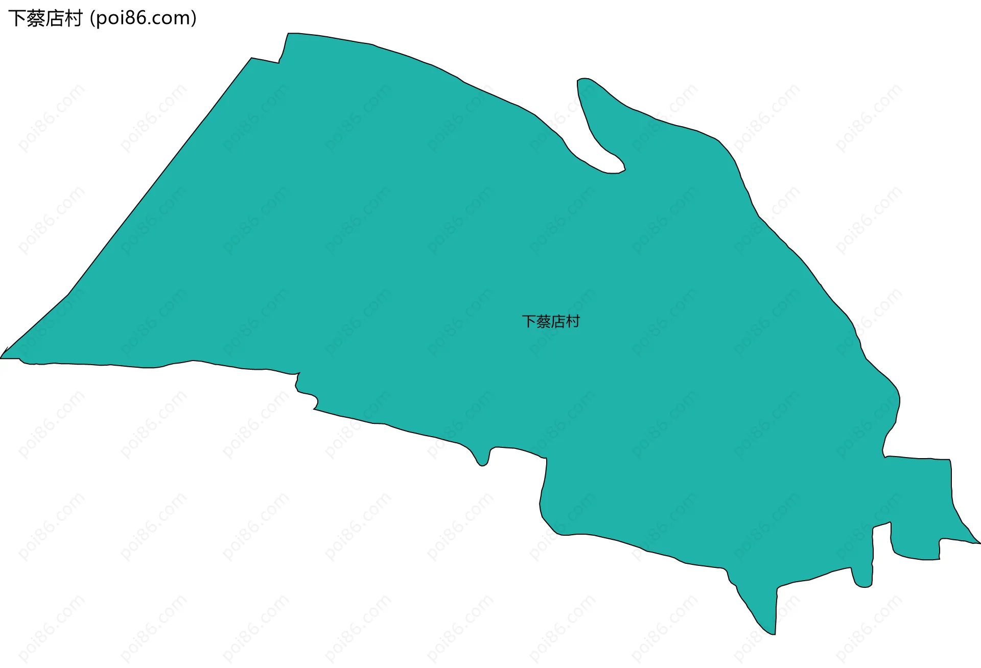 下蔡店村边界地图