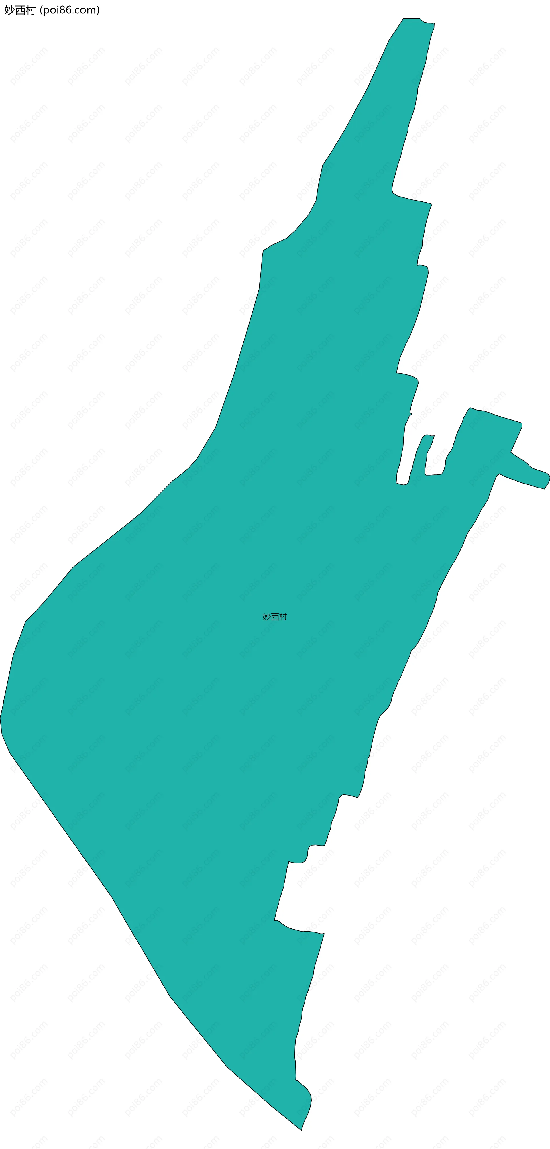 妙西村边界地图