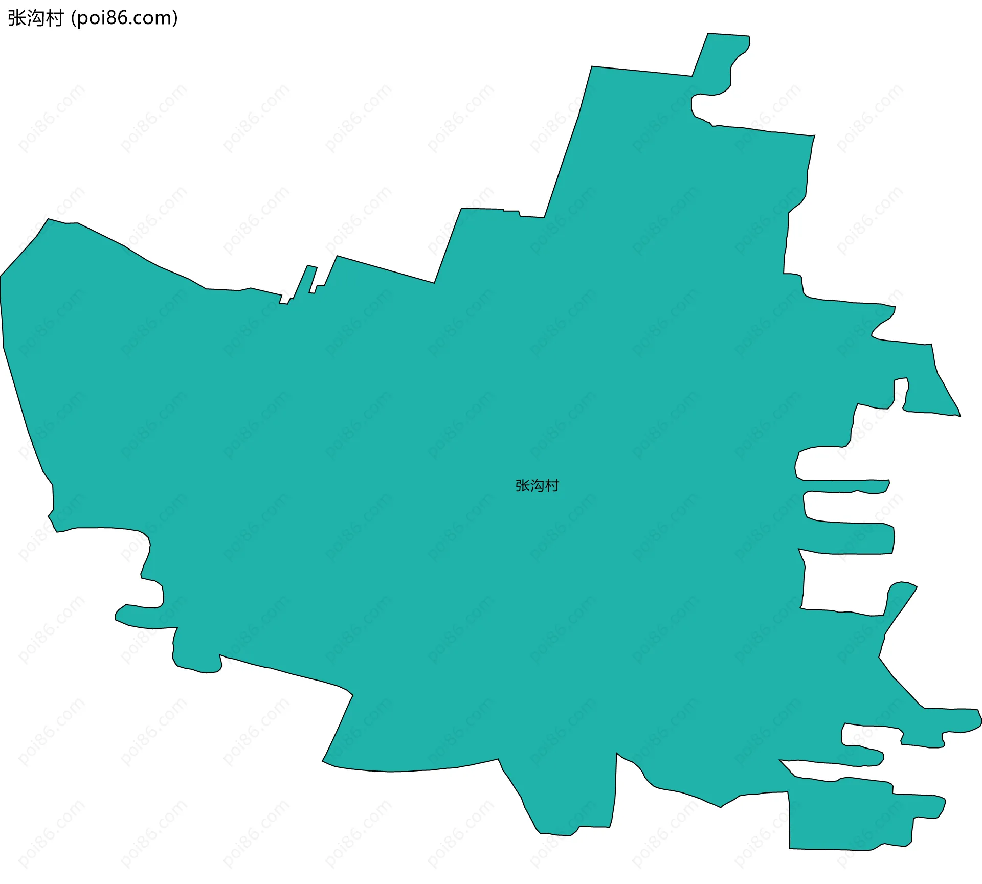 张沟村边界地图