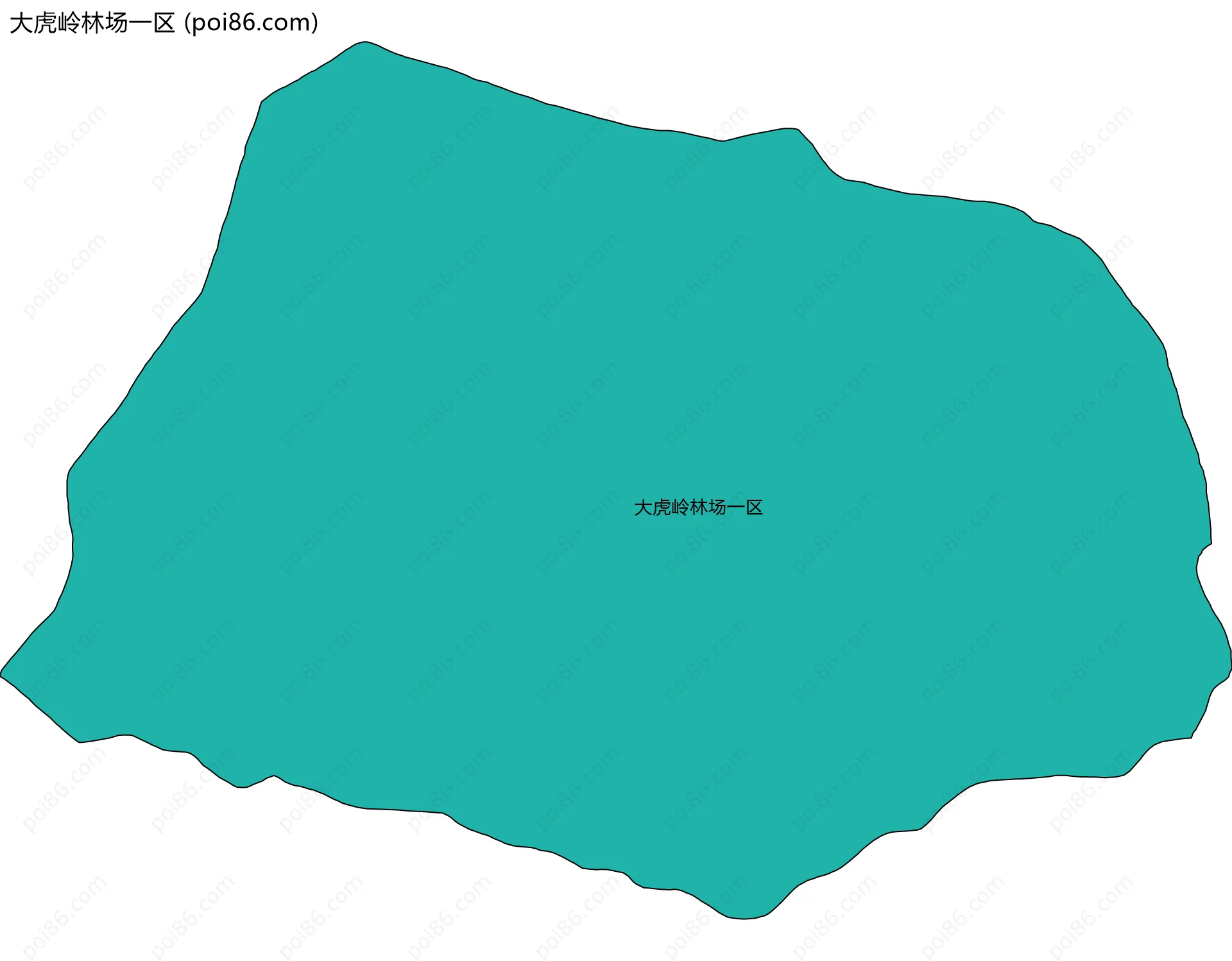 大虎岭林场一区边界地图