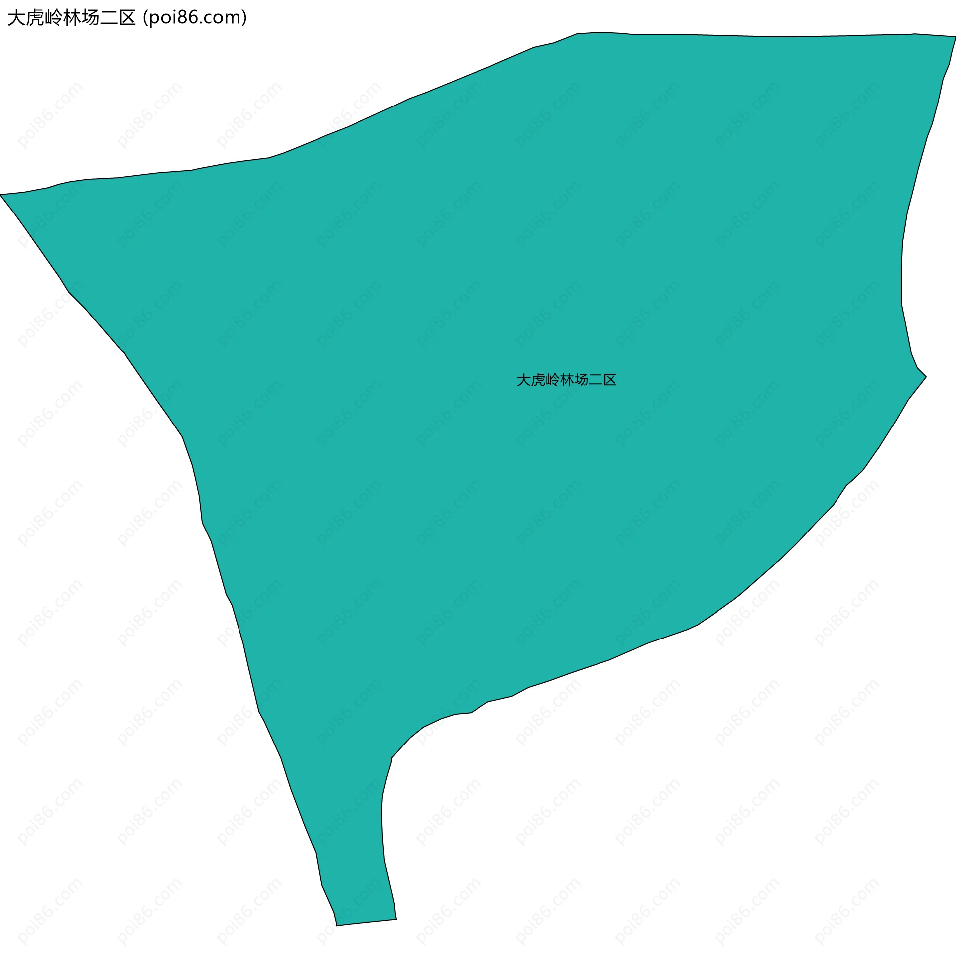 大虎岭林场二区边界地图