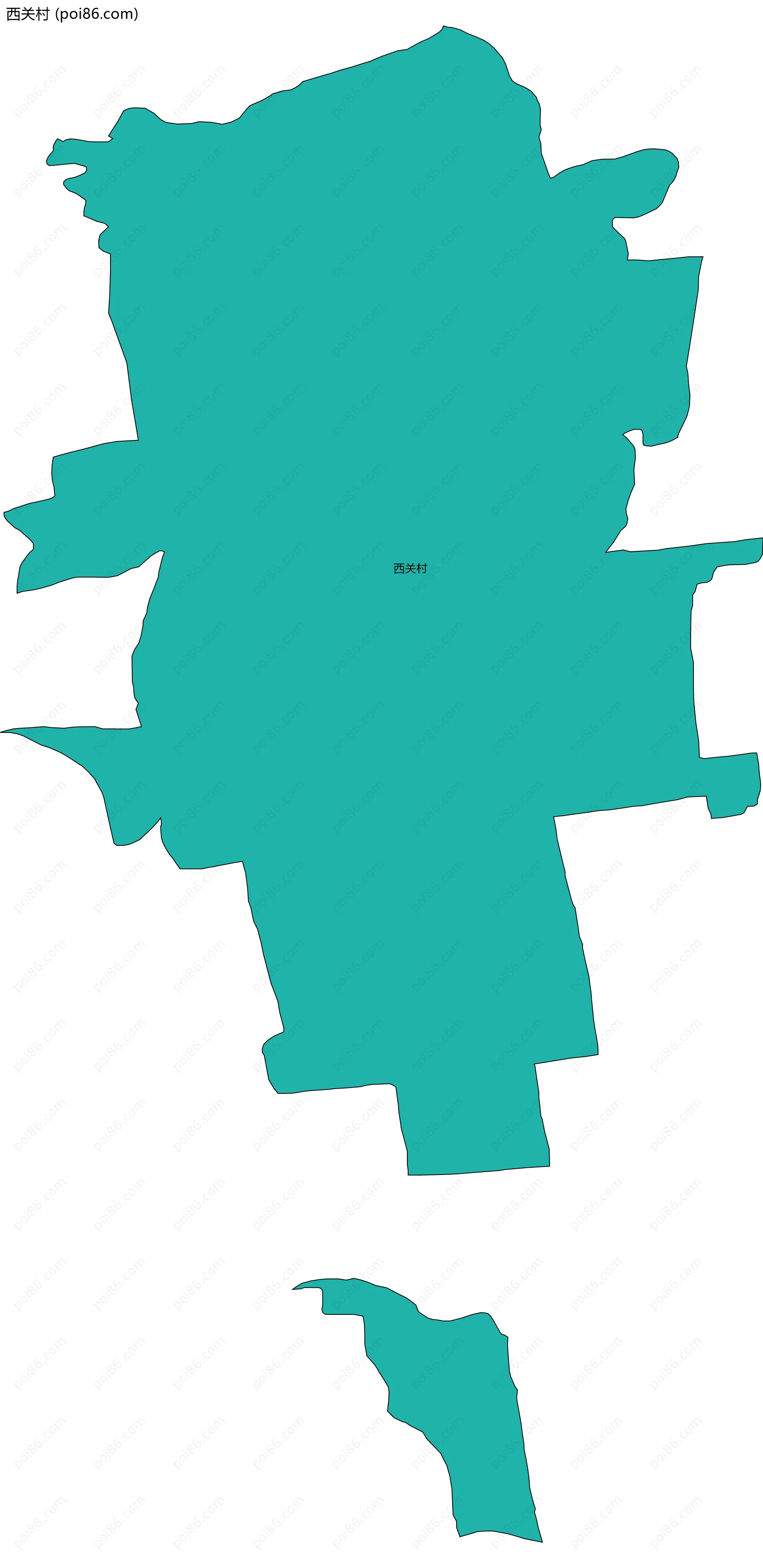 西关村边界地图