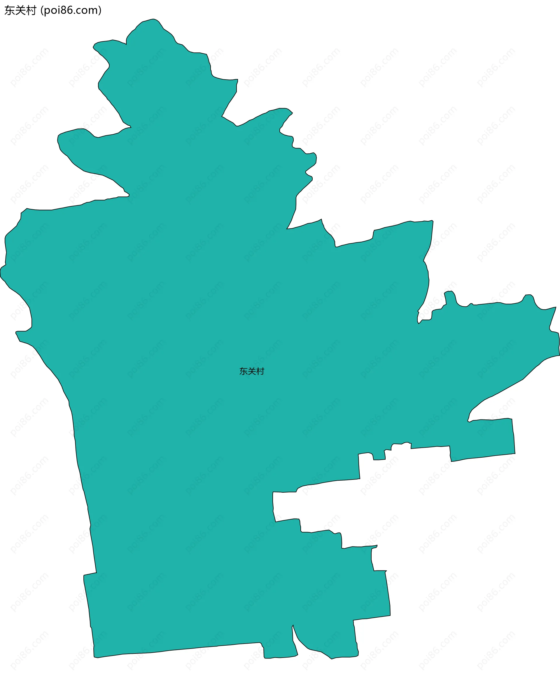 东关村边界地图