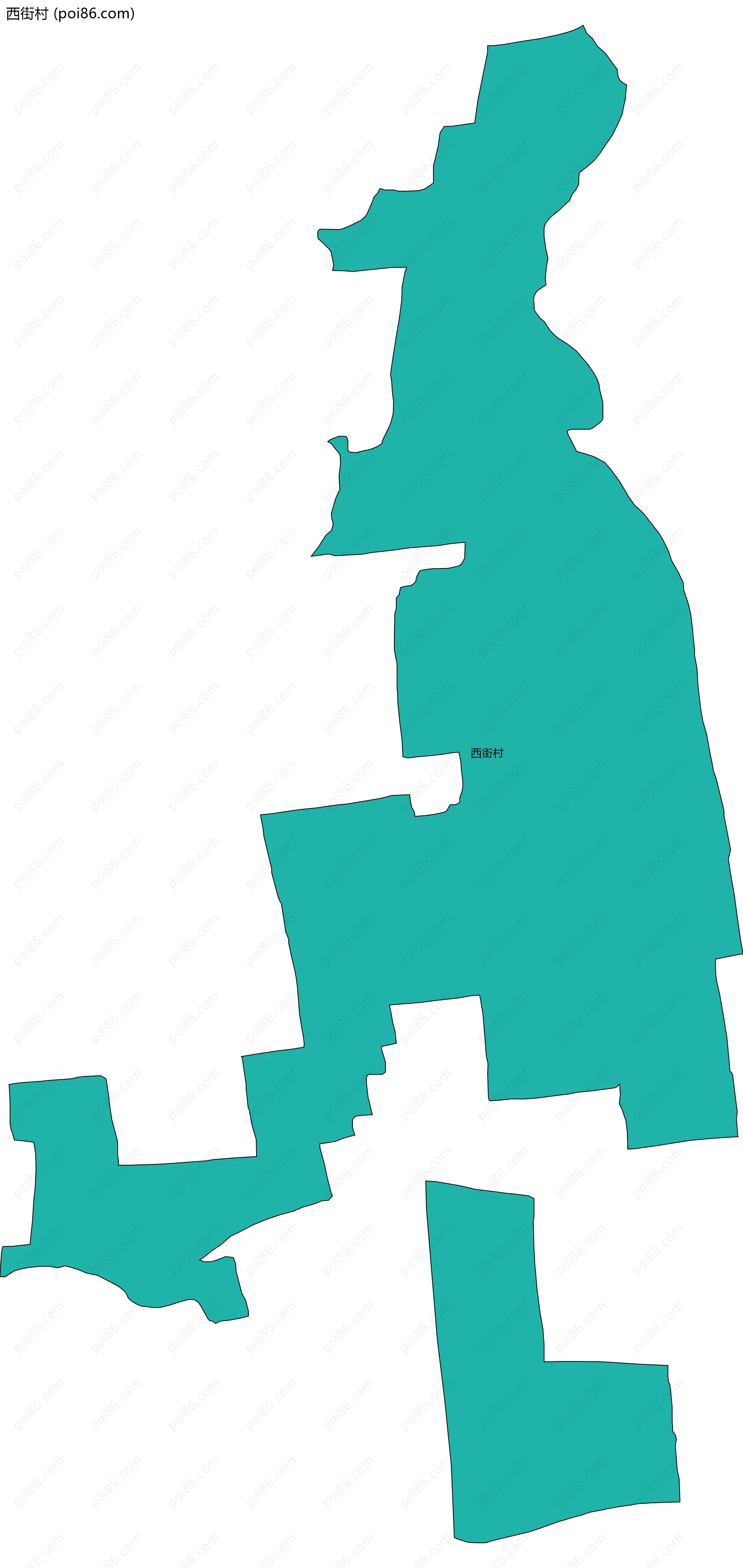 西街村边界地图