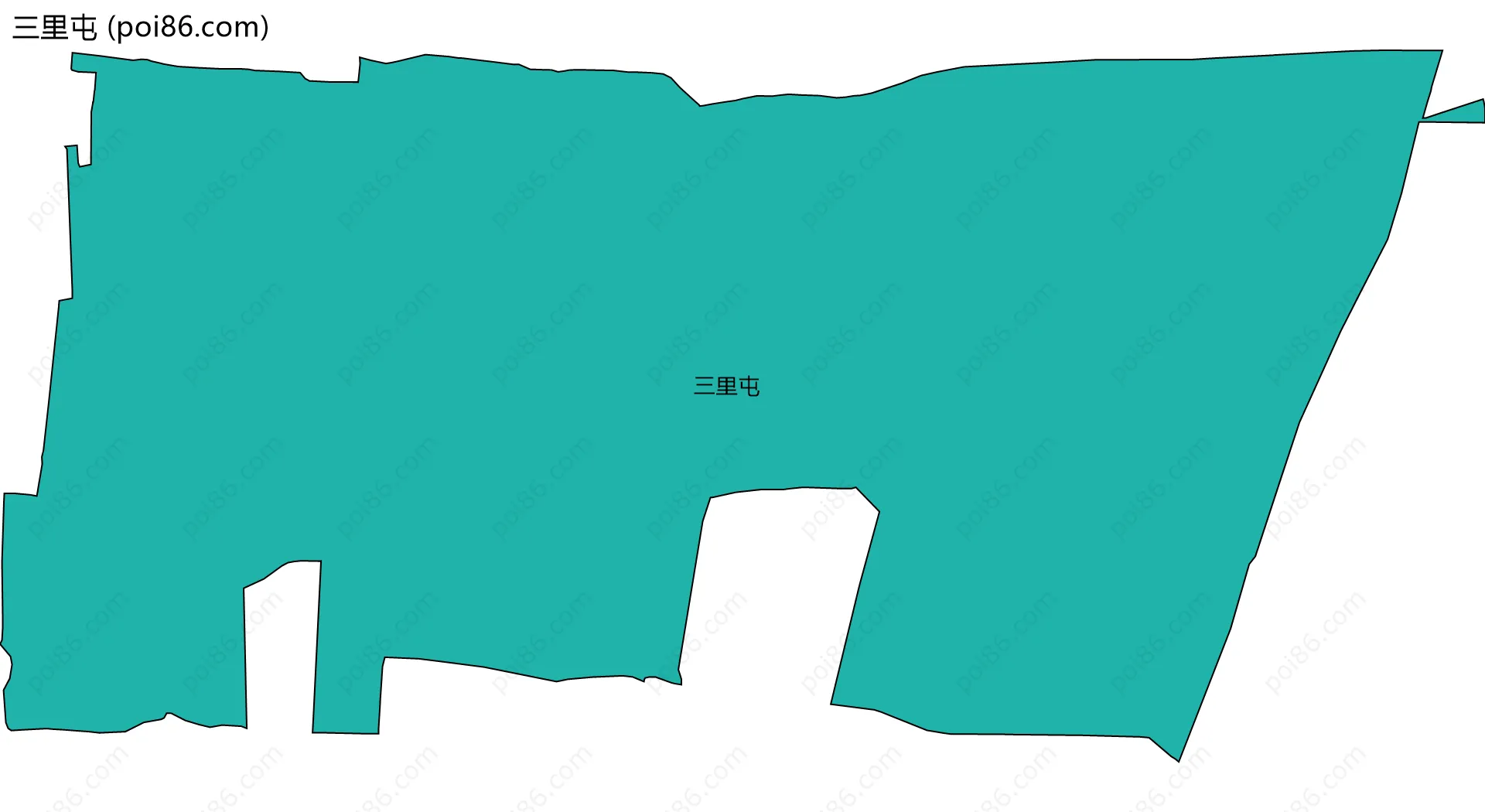 三里屯边界地图