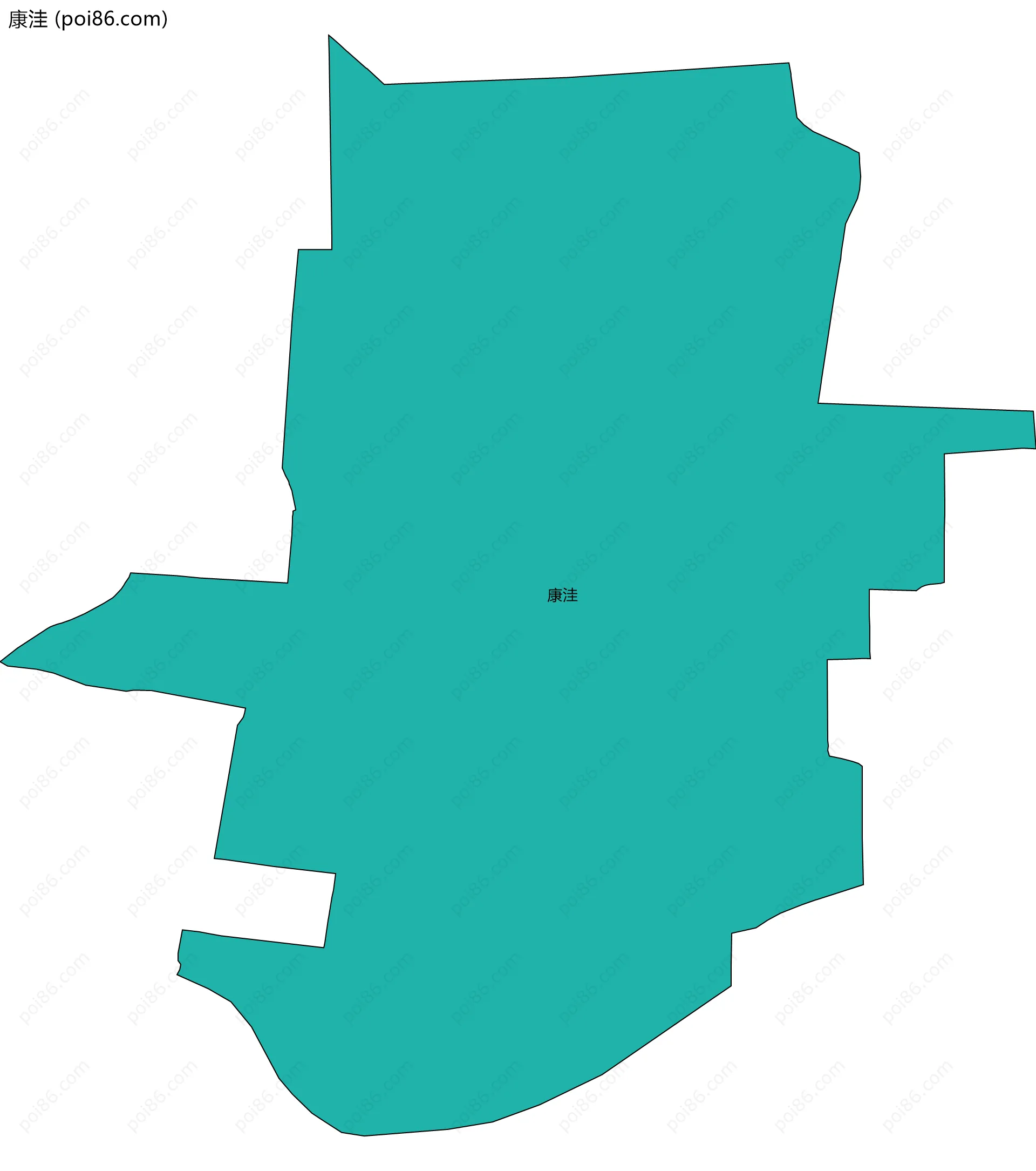 康洼边界地图