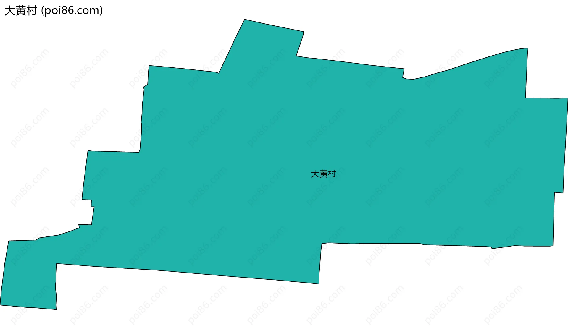 大黄村边界地图