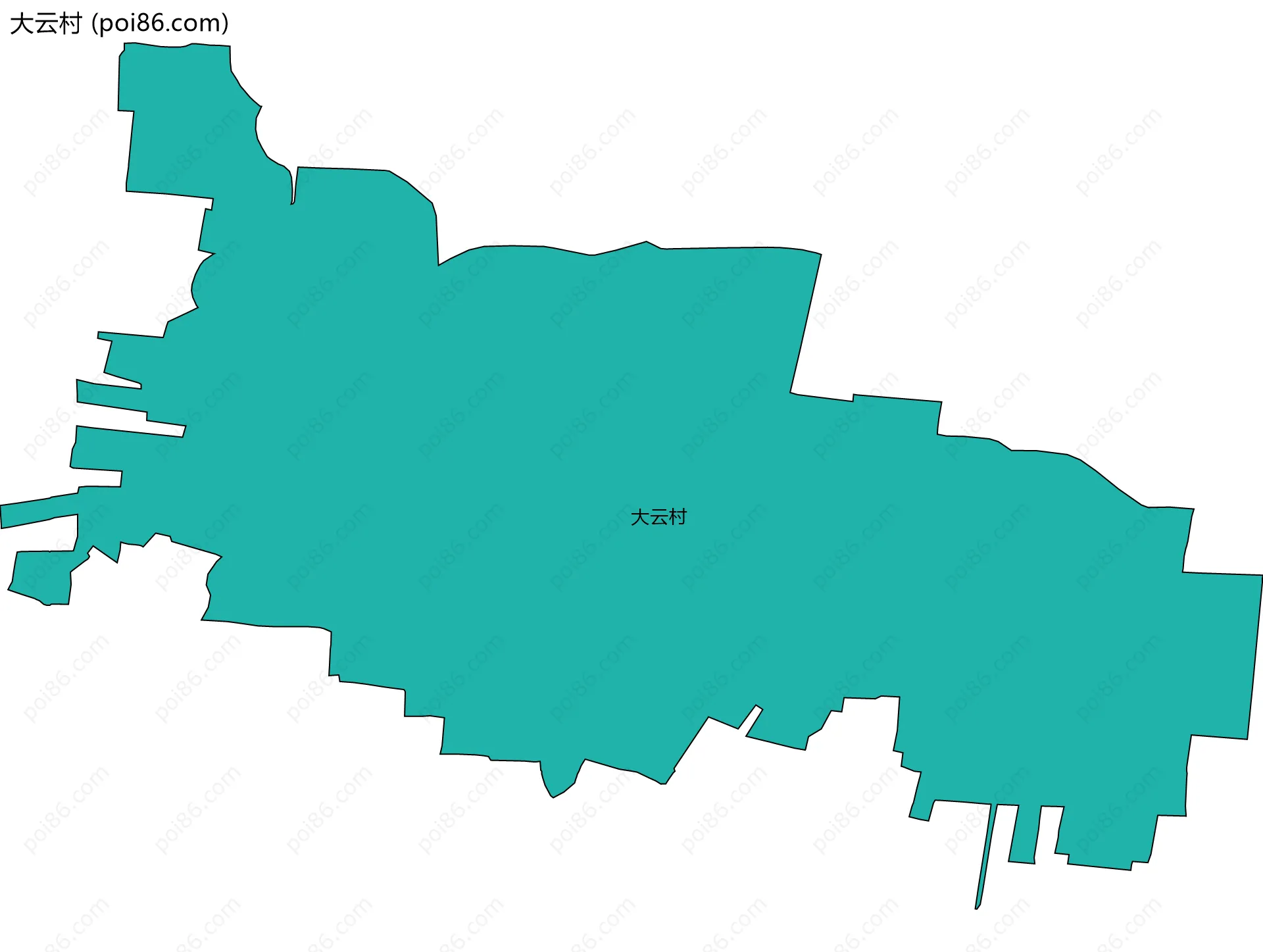 大云村边界地图