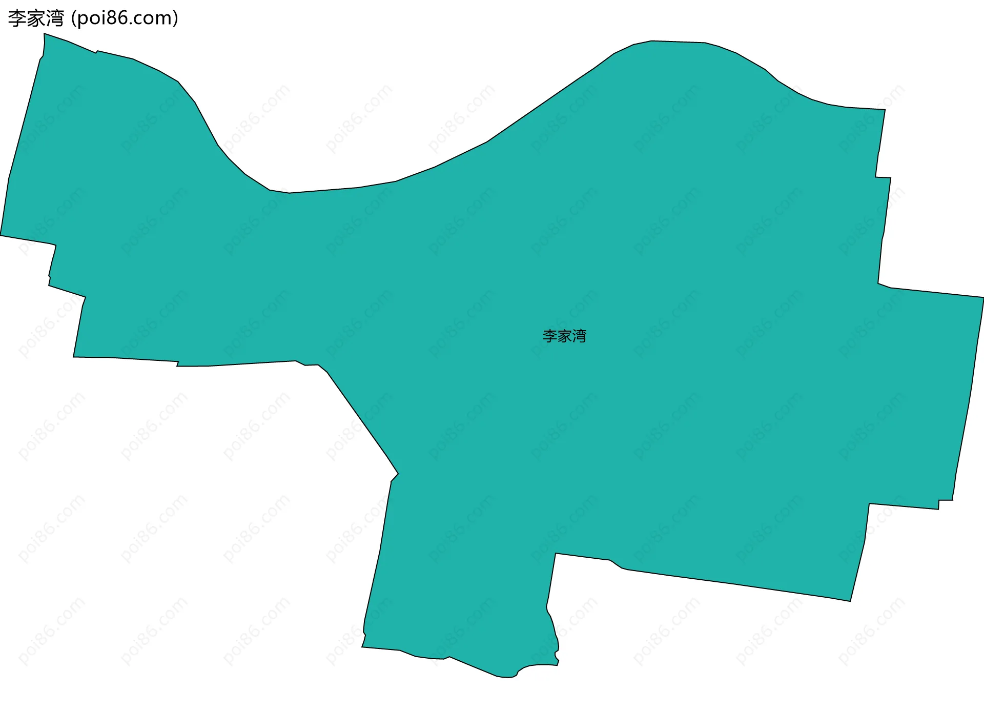 李家湾边界地图