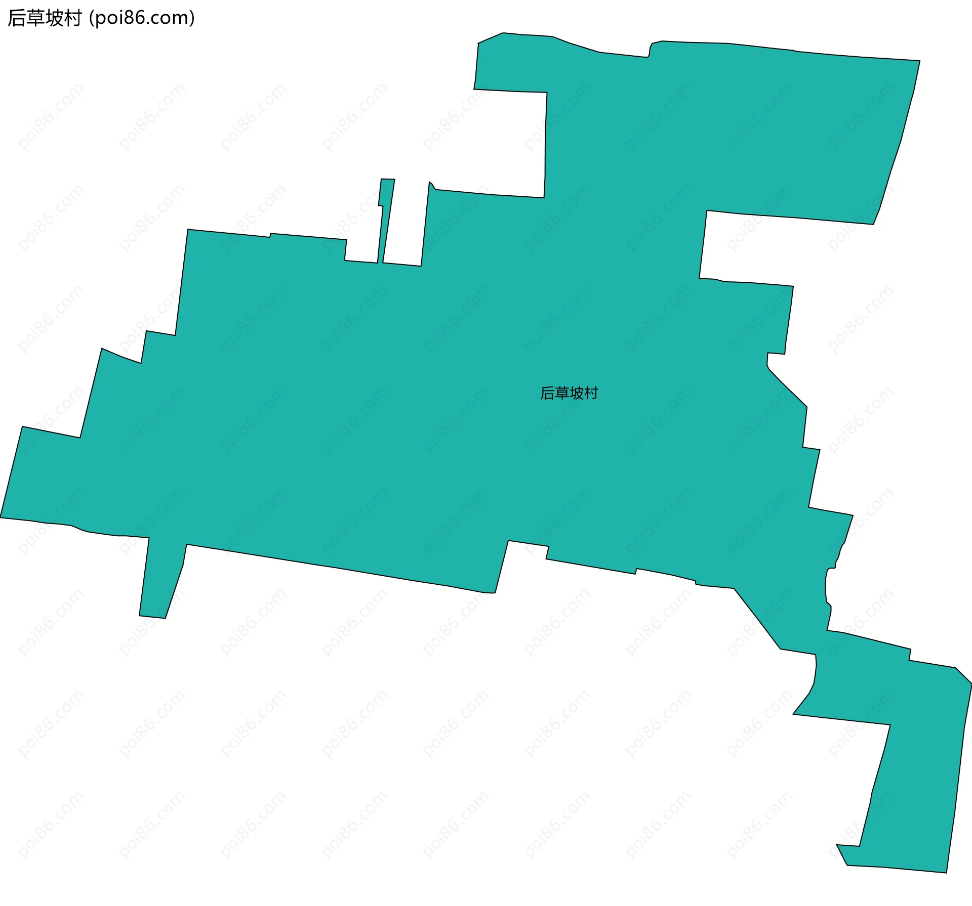 后草坡村边界地图