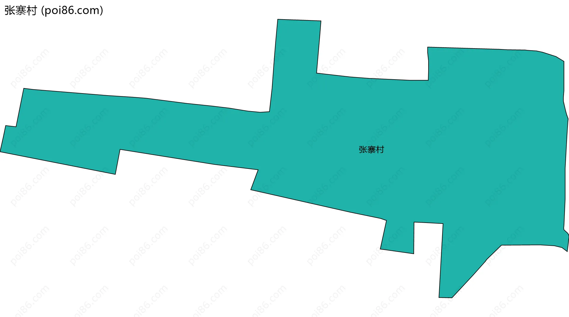 张寨村边界地图