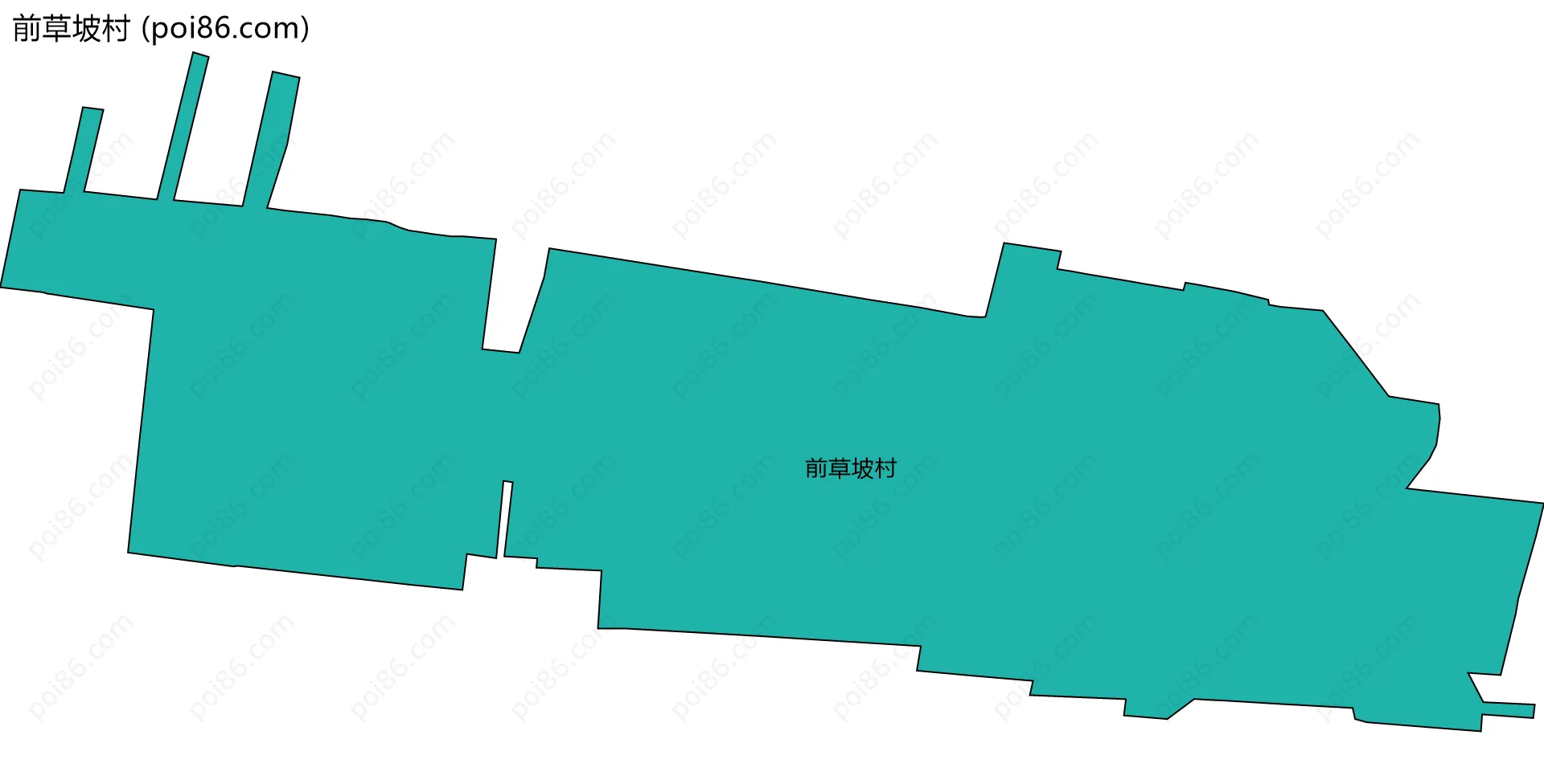 前草坡村边界地图
