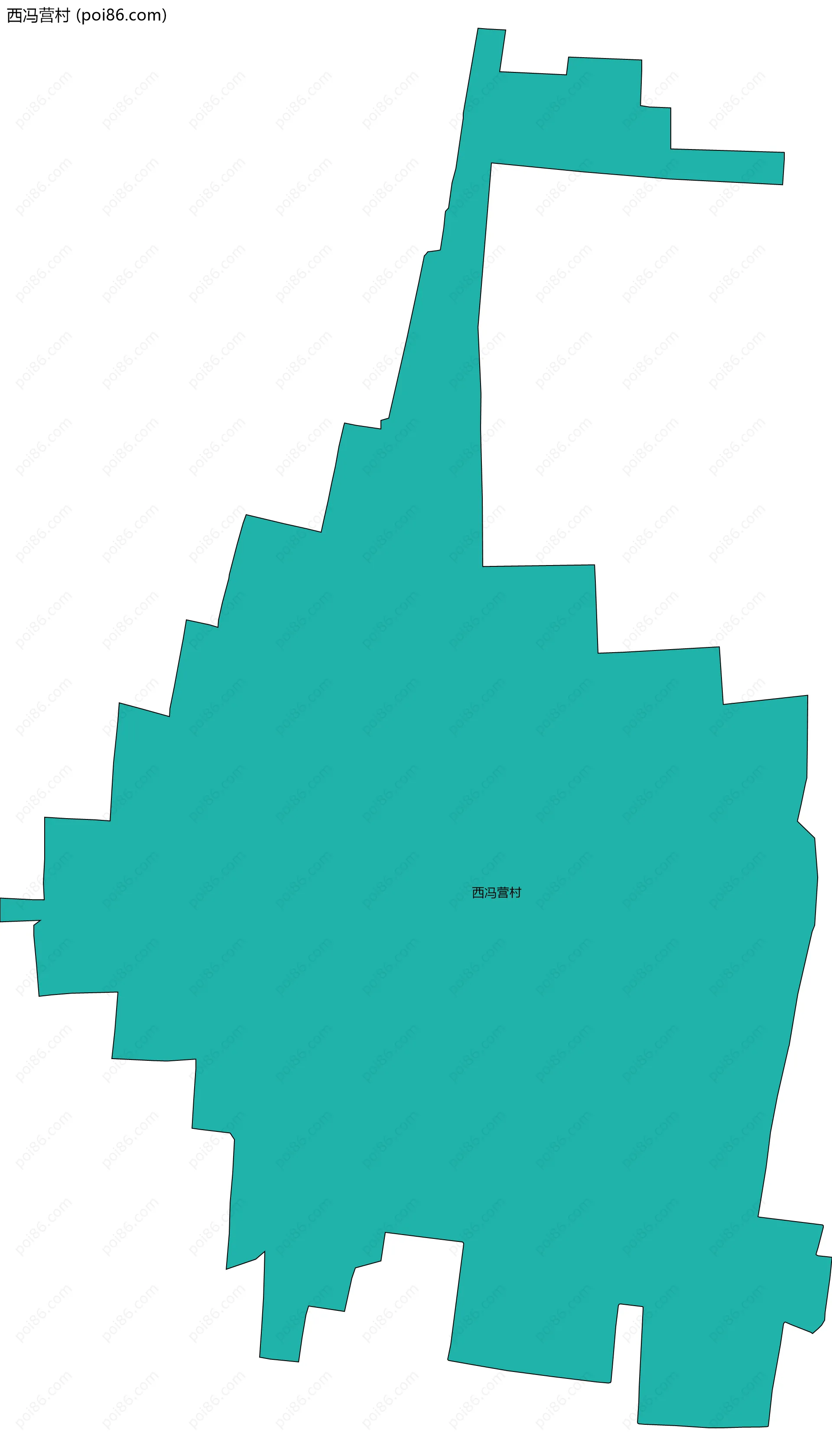 西冯营村边界地图