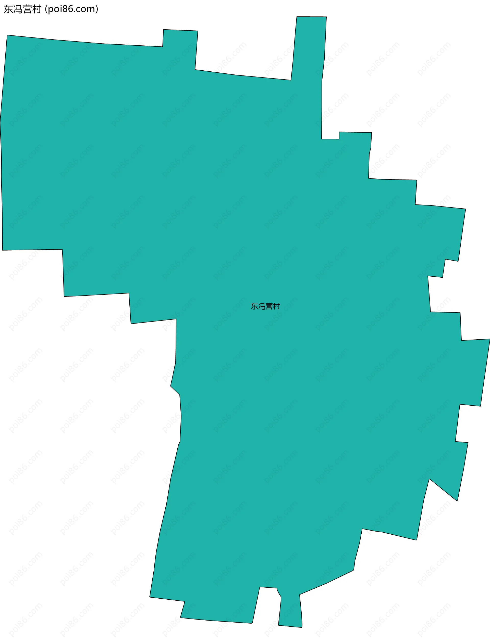 东冯营村边界地图