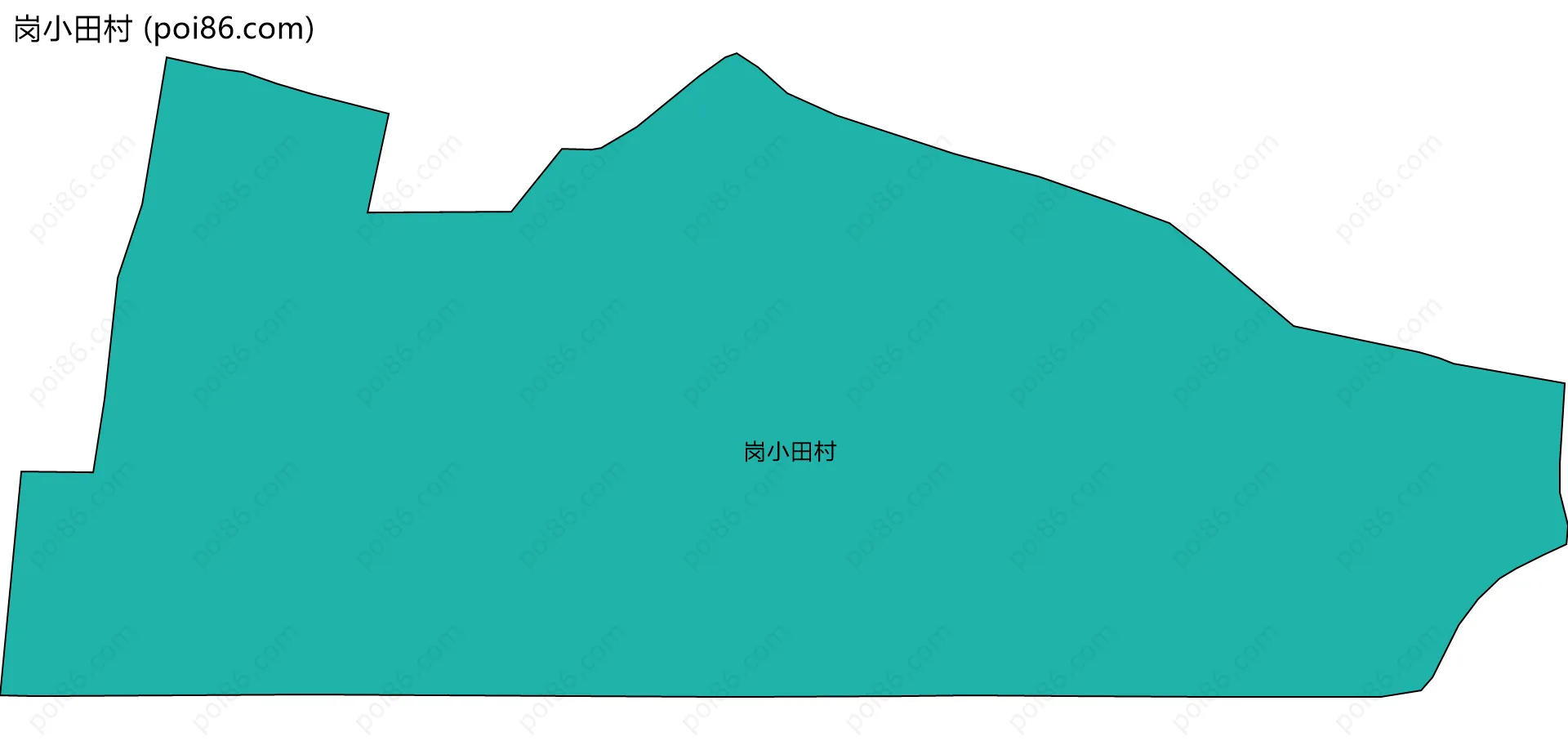 岗小田村边界地图